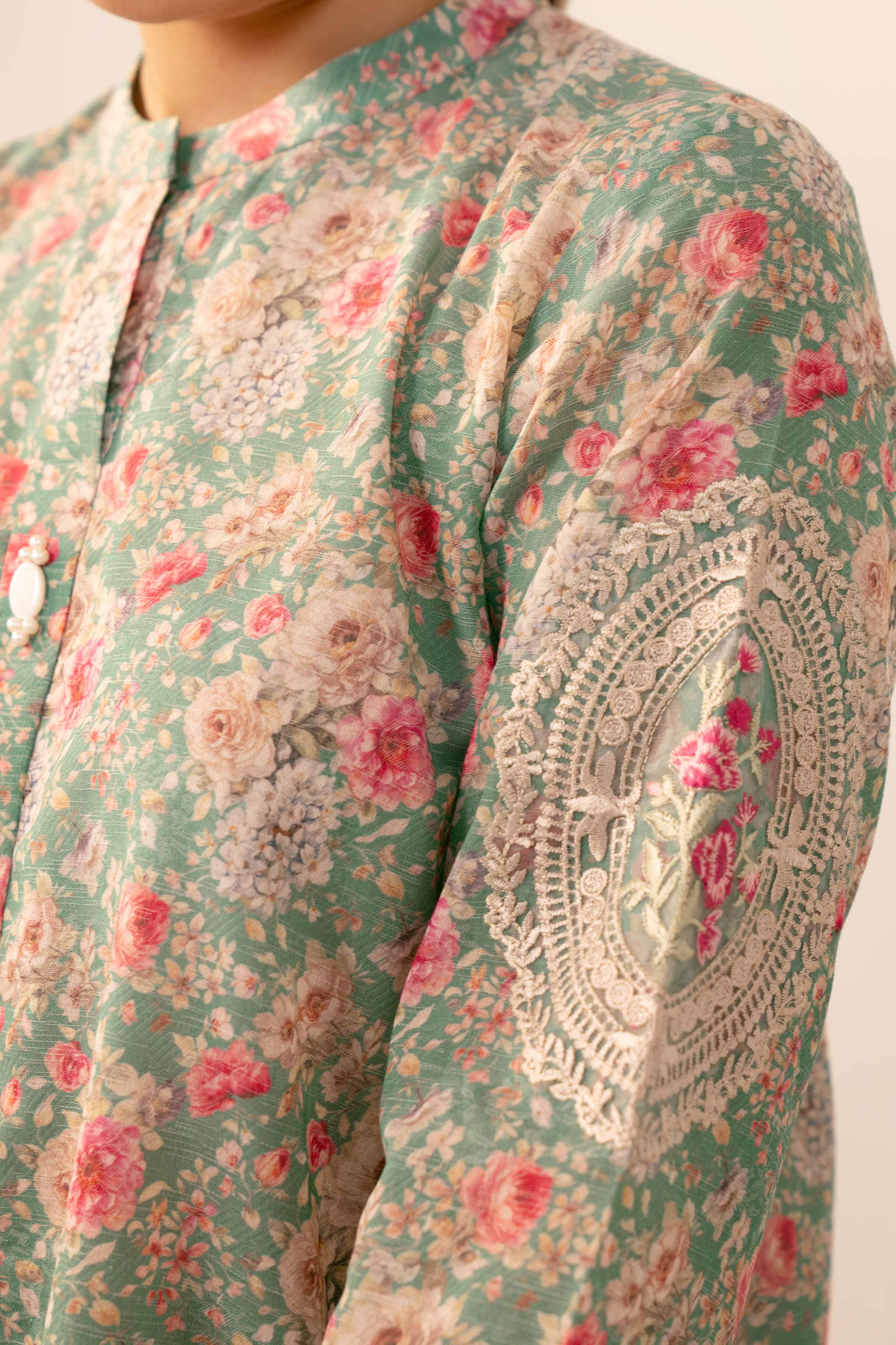 2 Piece - Digital Printed Embroidered Suit - 42404441