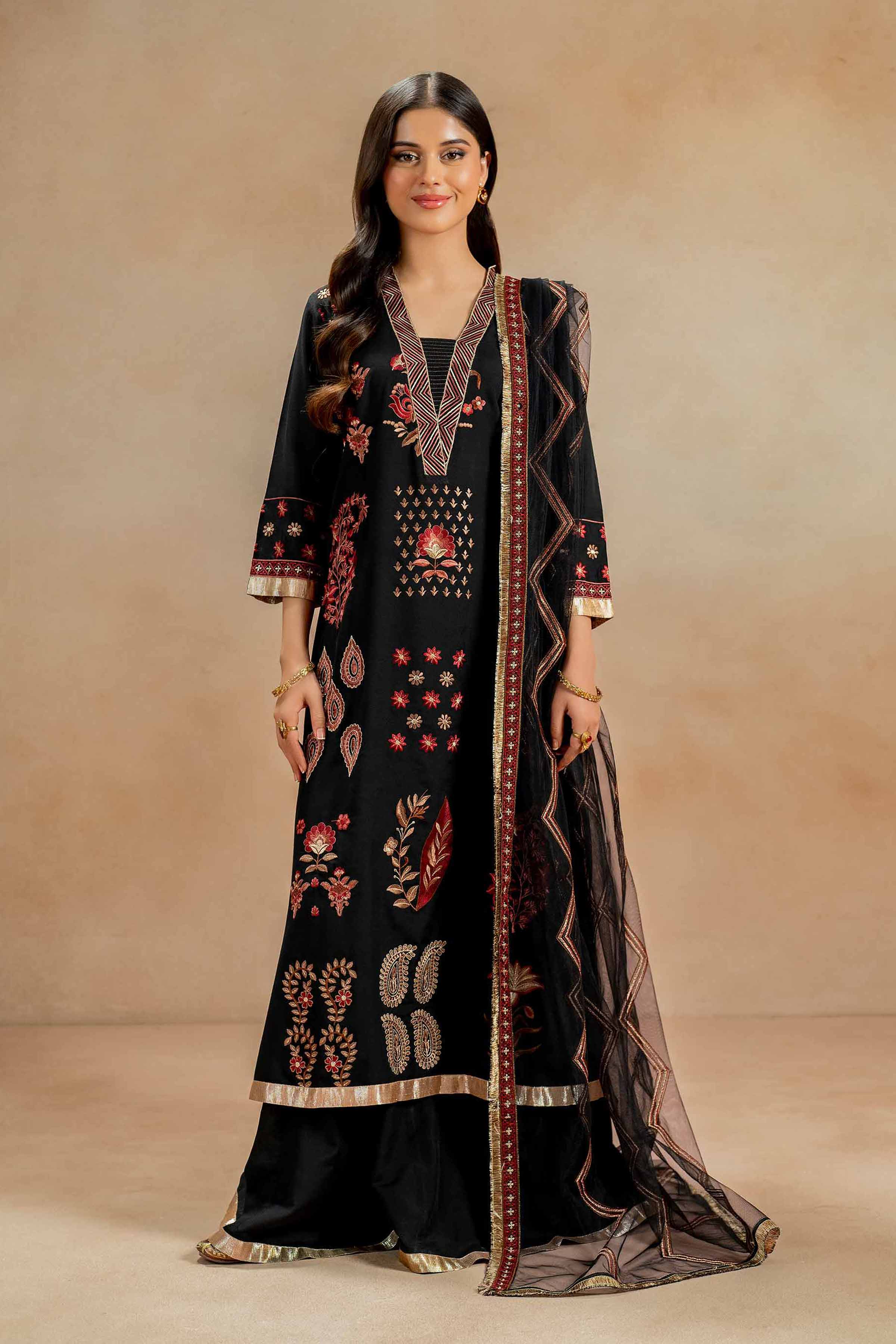 3 Piece - Embroidered Suit - 42418701