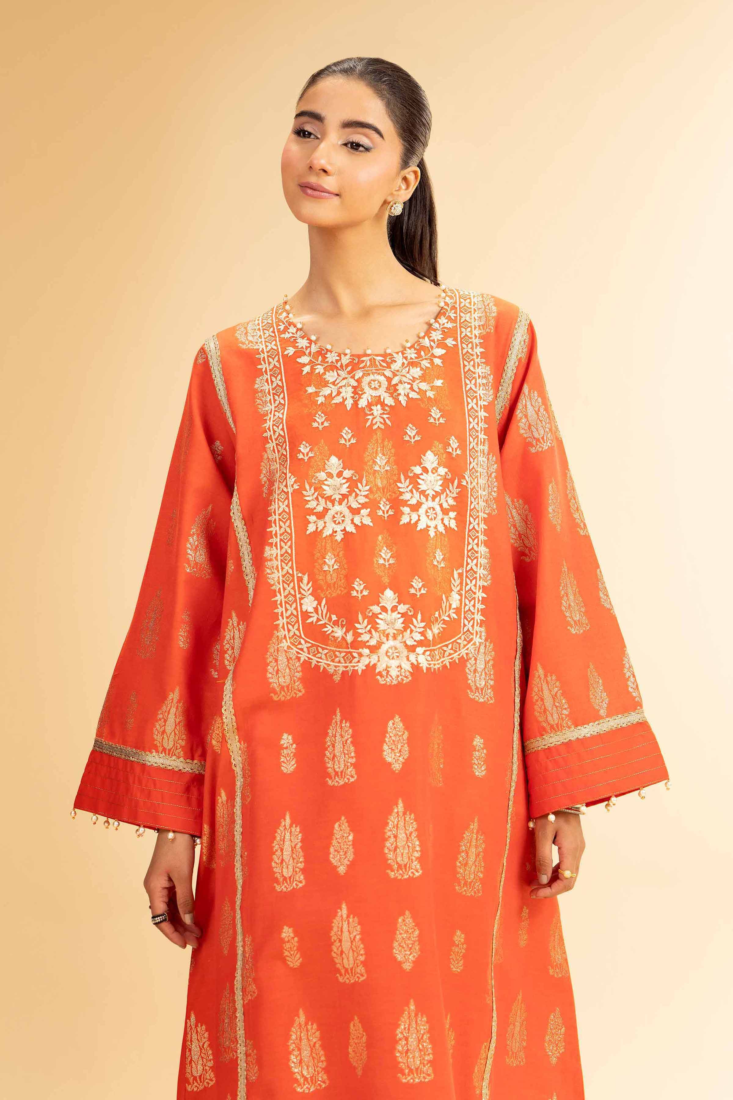 sachin and babi light blue dress Buy Orange Embroidered Jacquard 2-piece Unstitched Dress