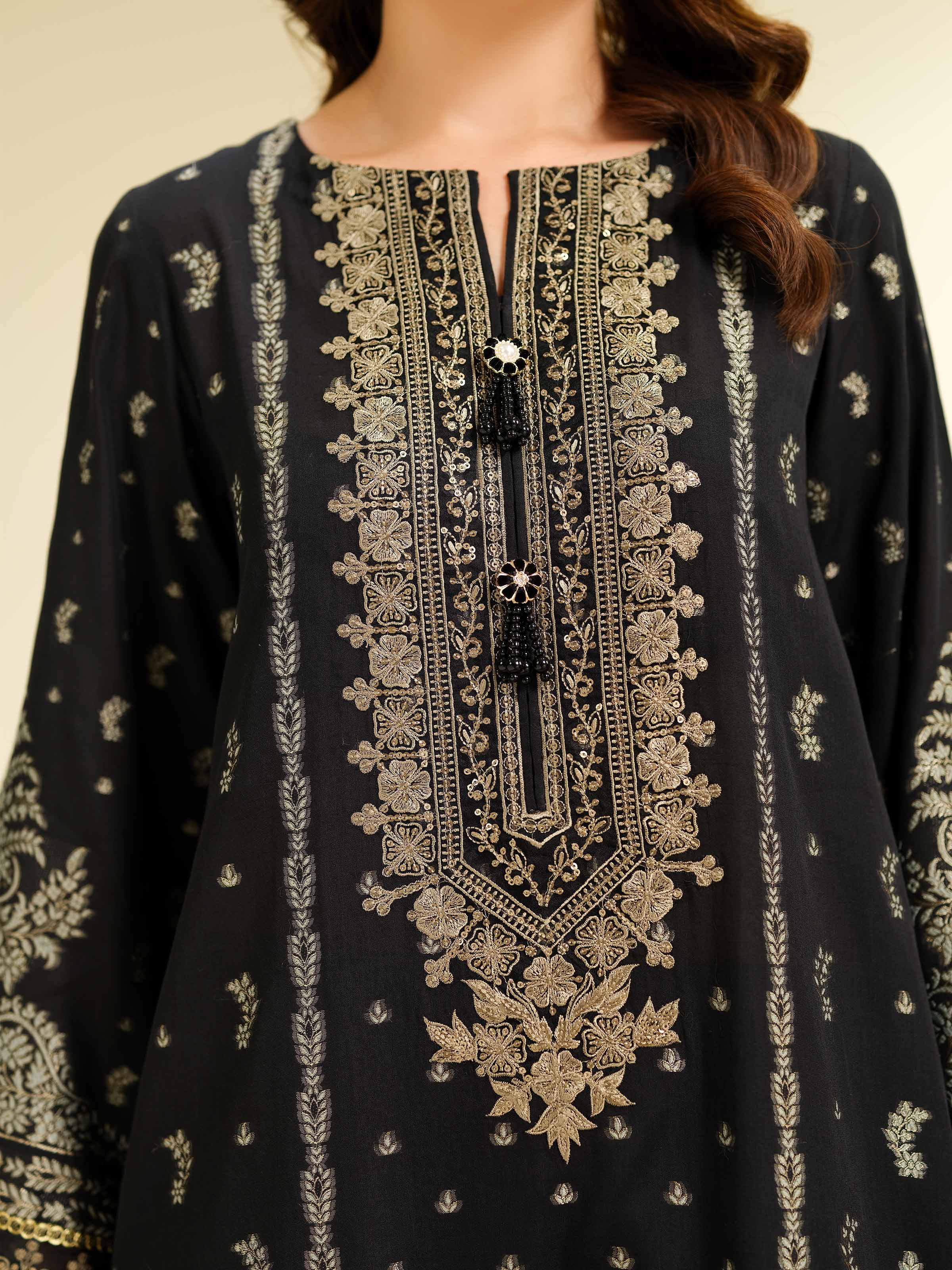2 Piece - Jacquard Embroidered Suit - 42501026