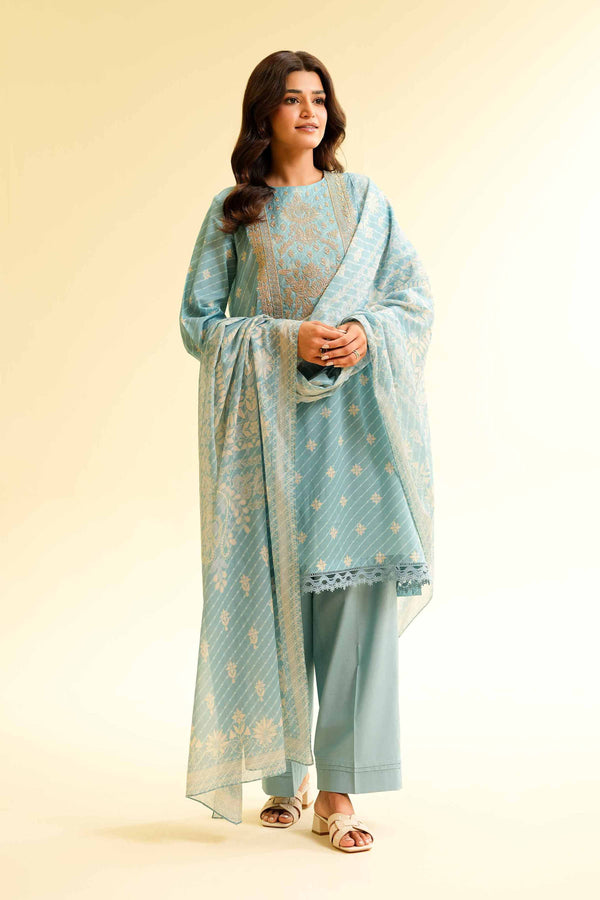 2 Piece - Printed Embroidered Suit - 42501162
