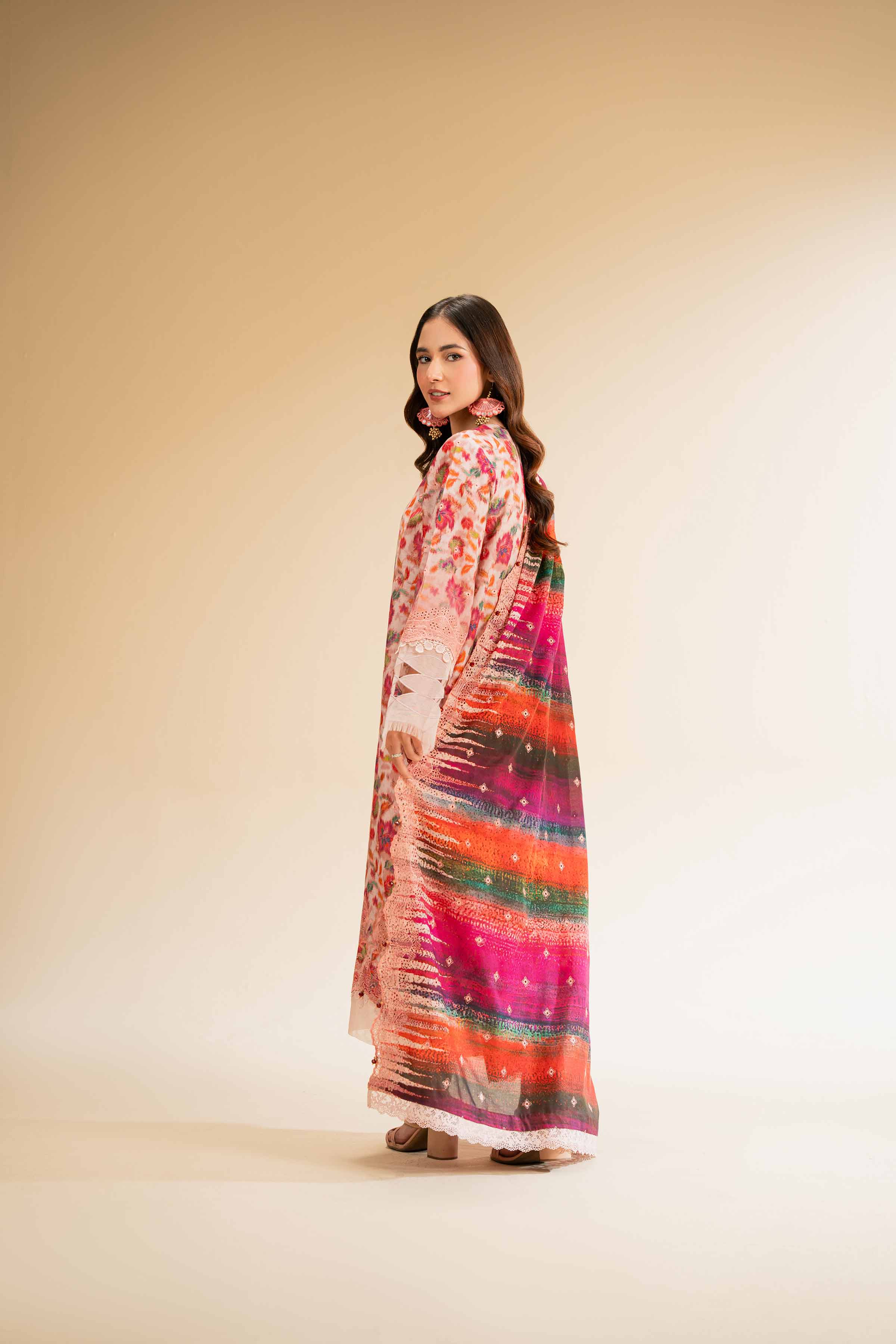 3 Piece - Digital Printed Embroidered Suit - 42501336