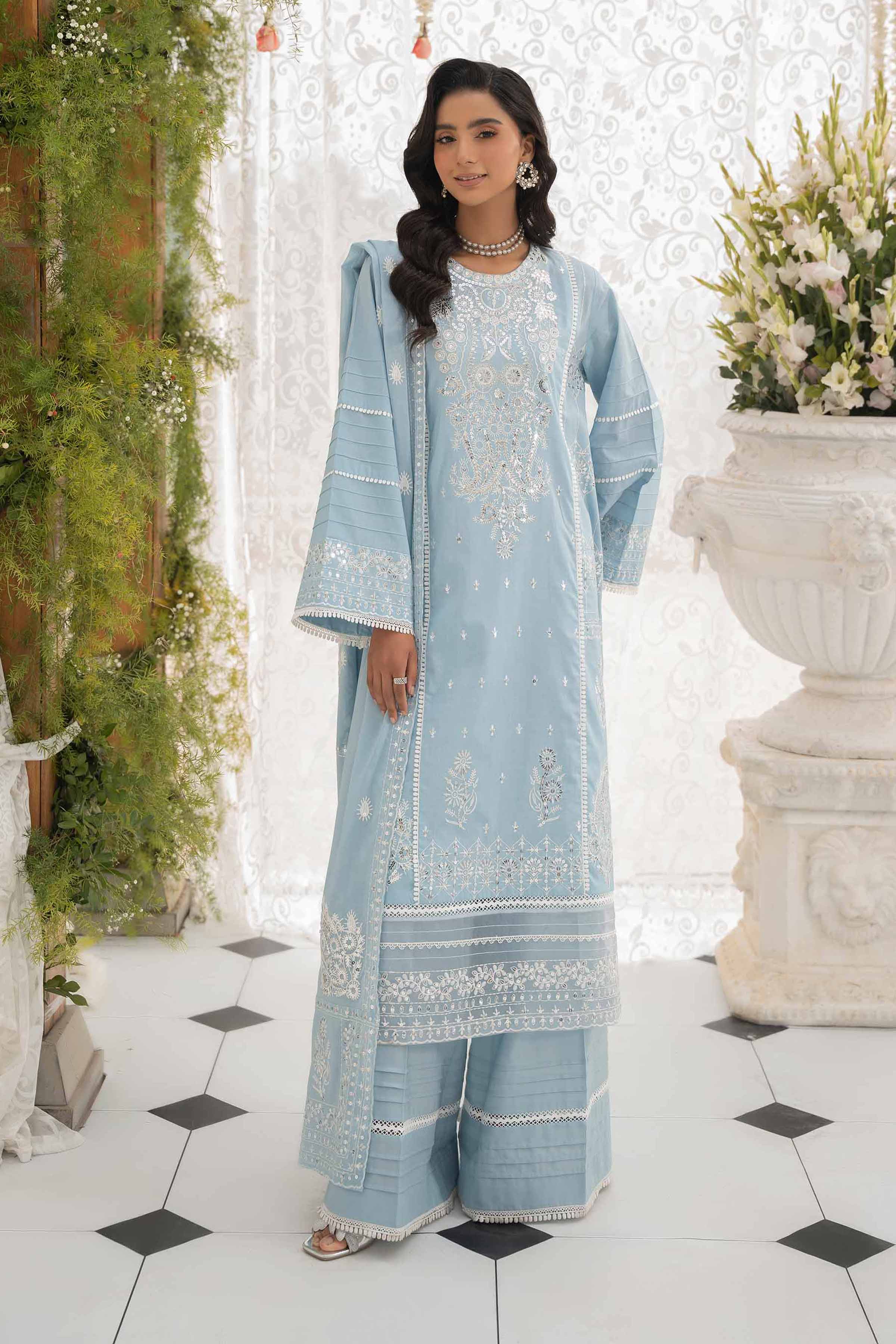 3 Piece - Dyed Embroidered Suit - 42501347