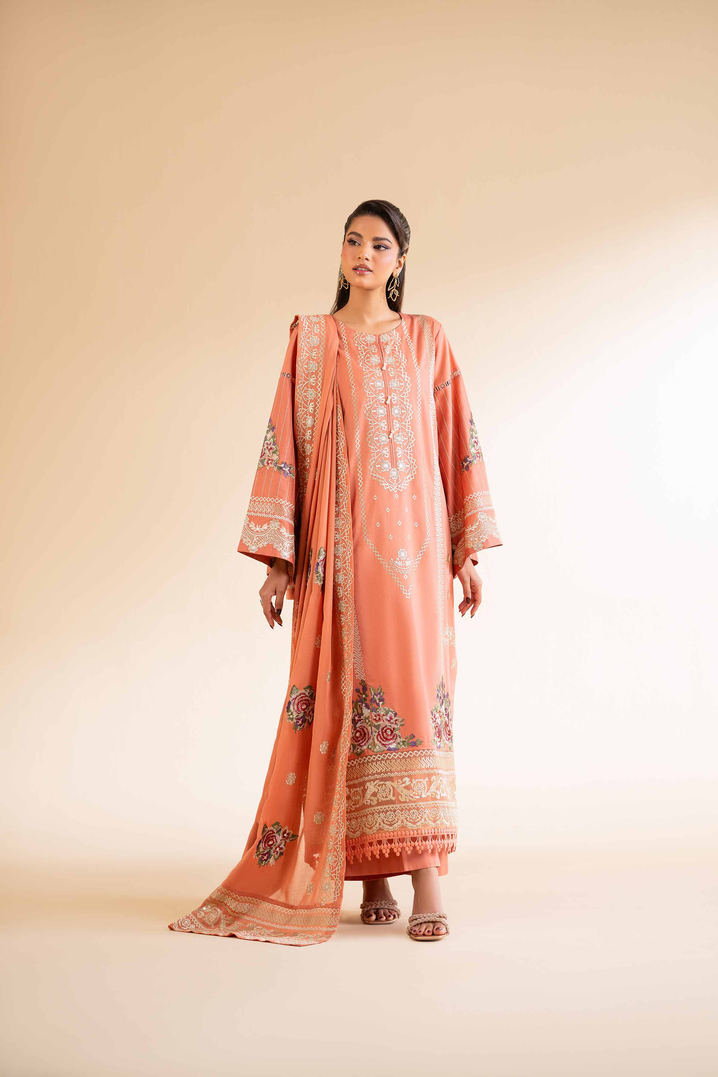 3 Piece - Dyed Embroidered Suit - 42501350
