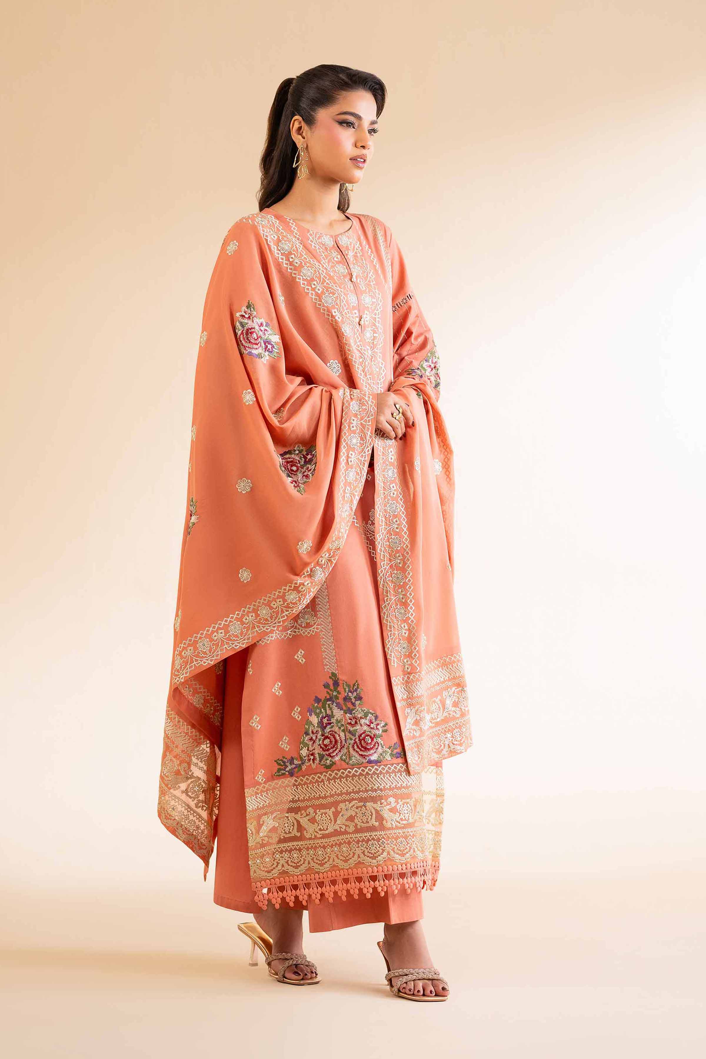 3 Piece - Dyed Embroidered Suit - 42501350