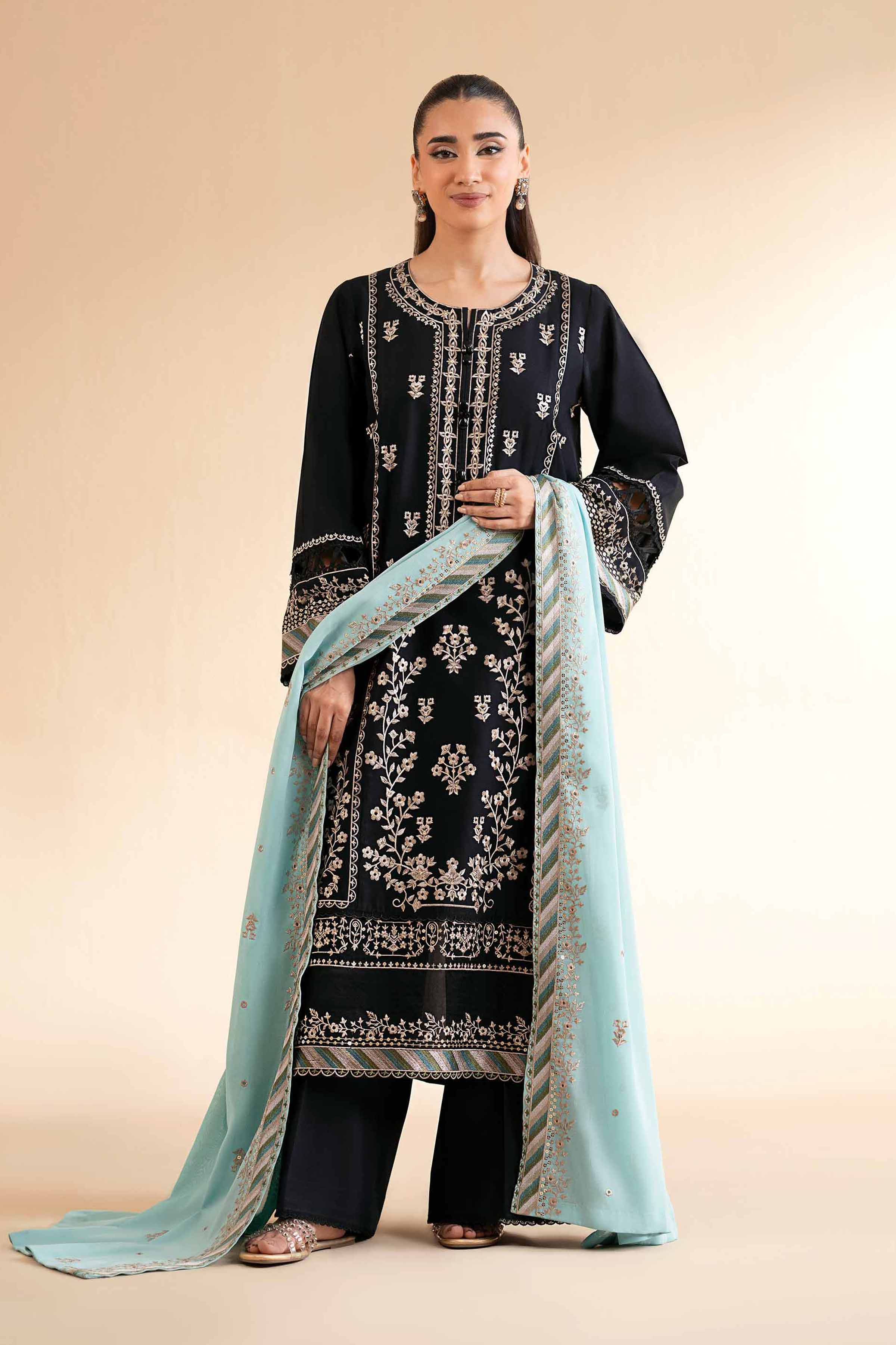 3 Piece - Dyed Embroidered Suit - 42501355