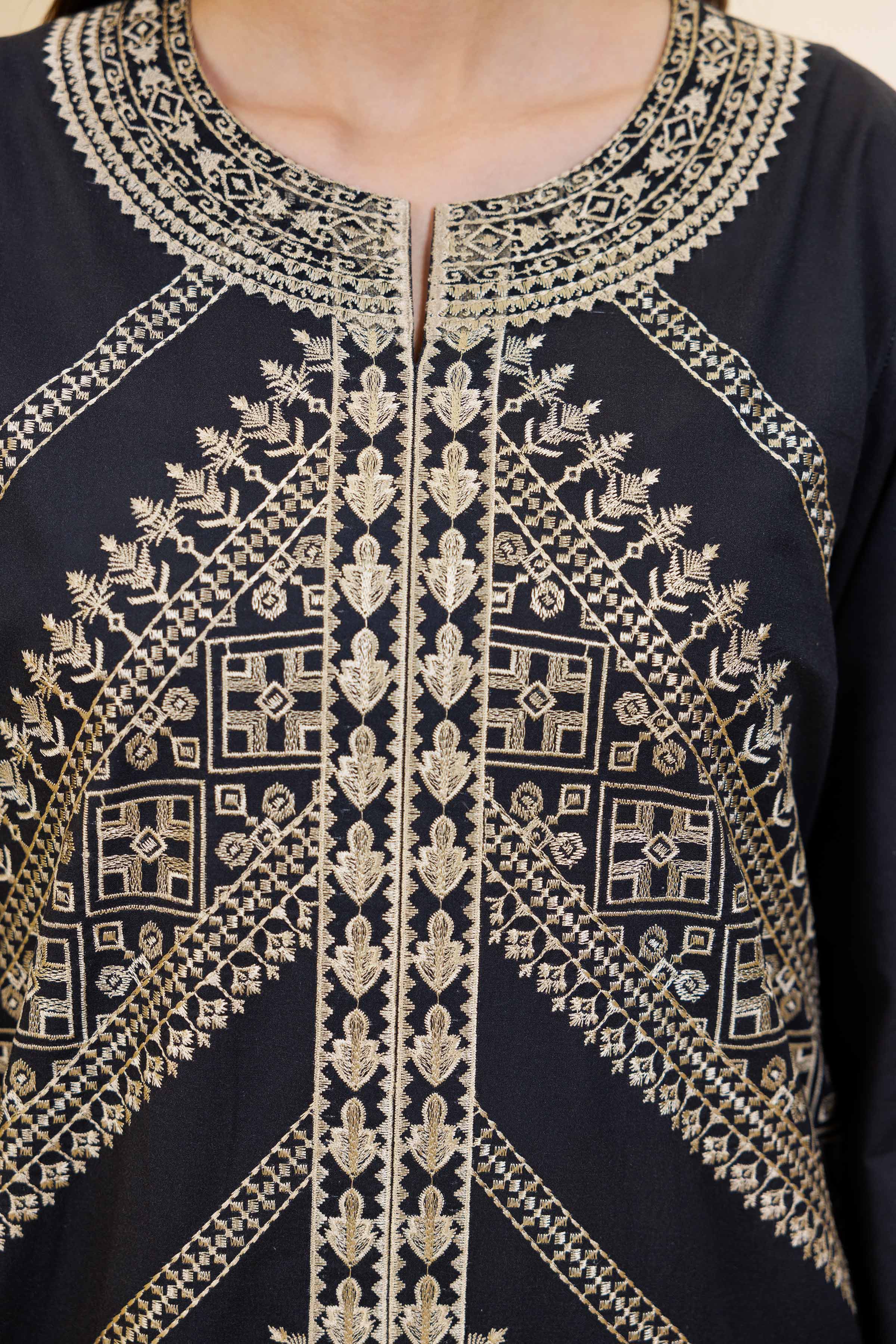 3 Piece - Digital Printed Embroidered Suit - 42501579