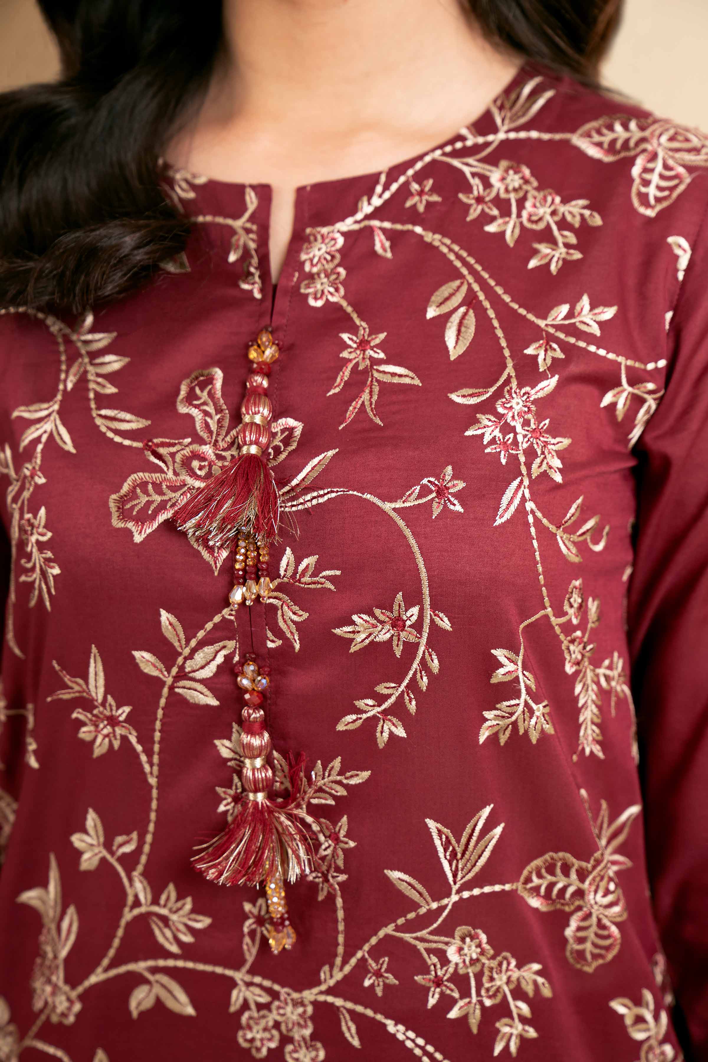 3 Piece - Digital Printed Embroidered Suit - 42501612