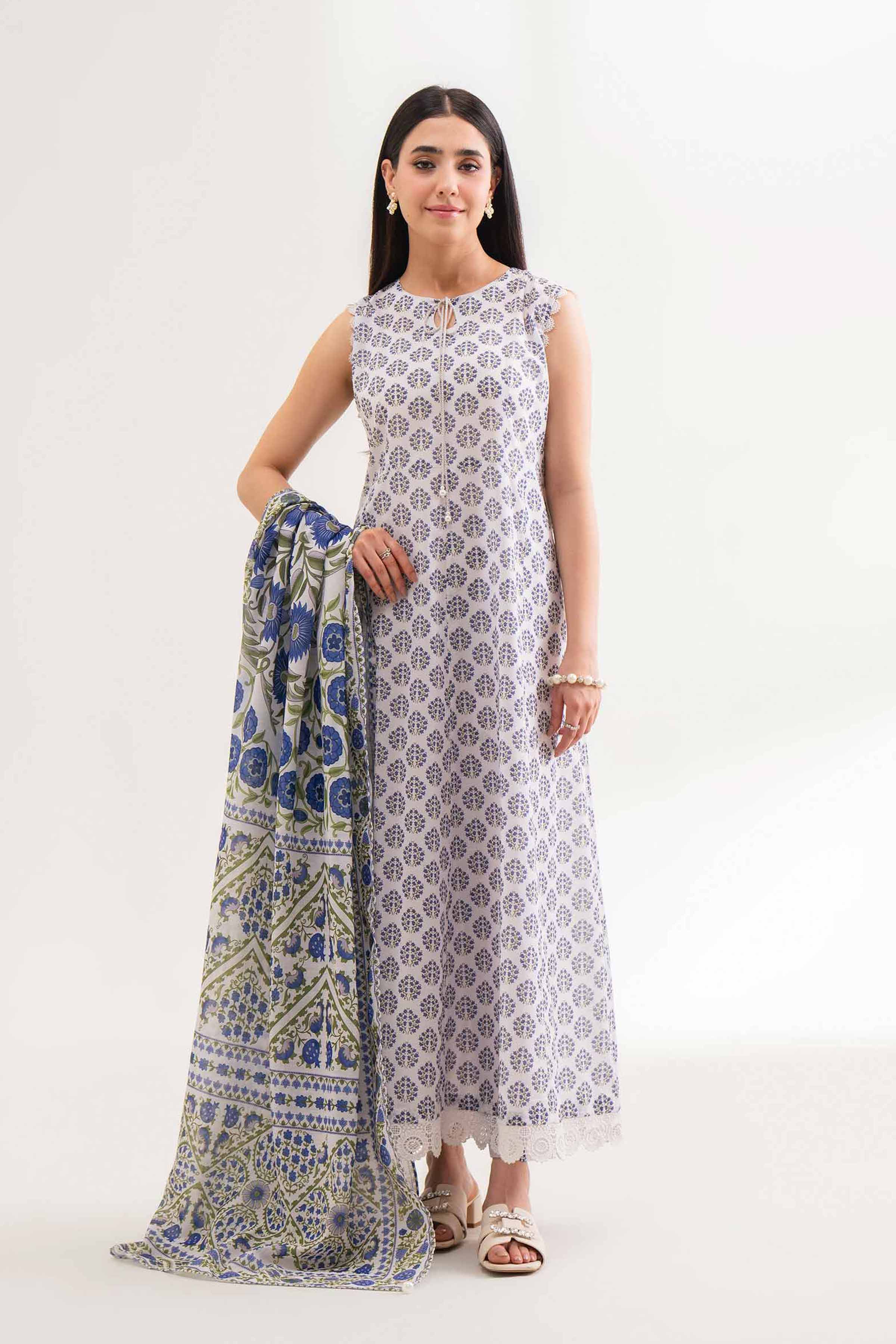 3 Piece - Digital Printed Embroidered Suit - 42501621