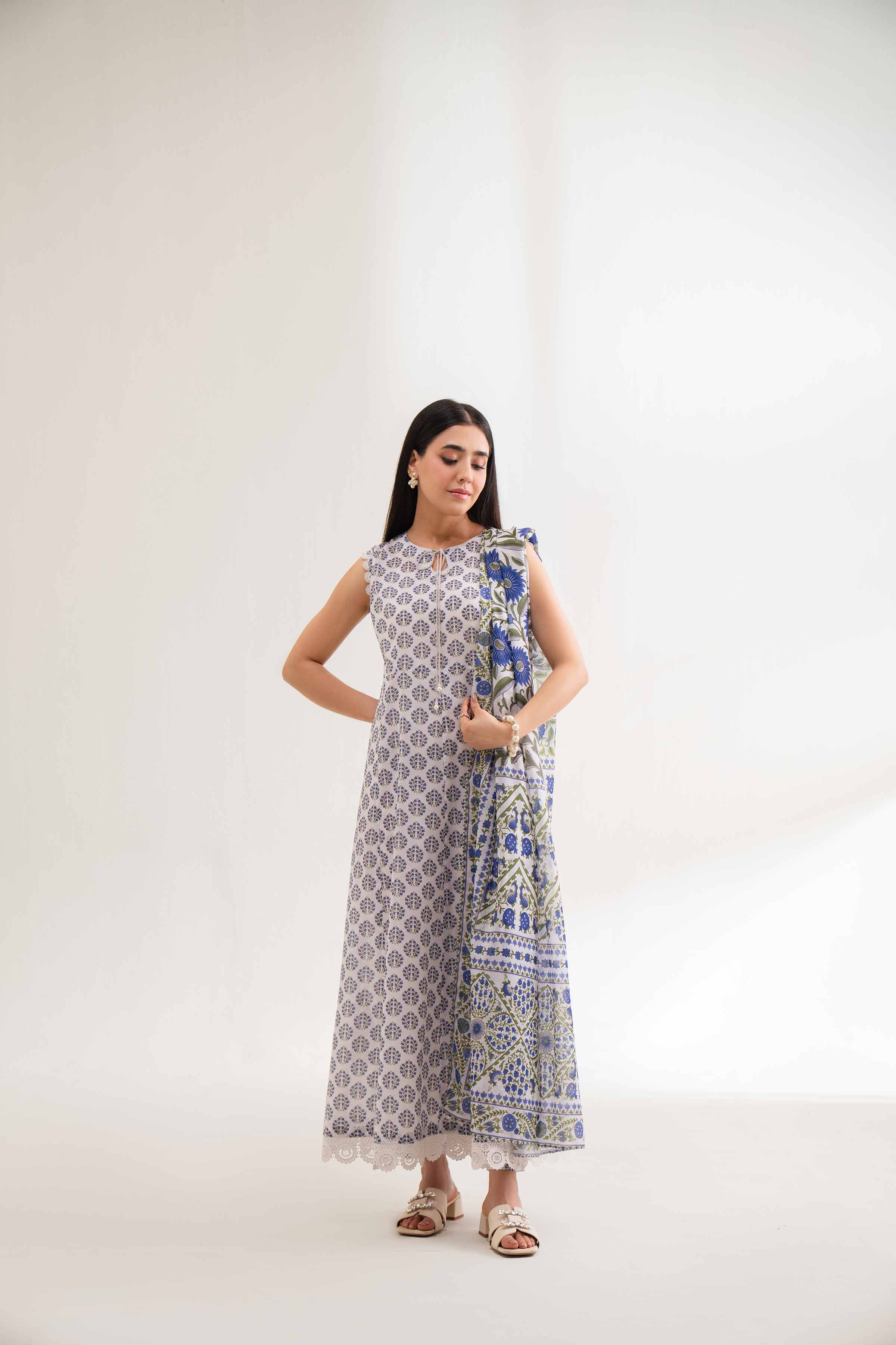 3 Piece - Digital Printed Embroidered Suit - 42501621