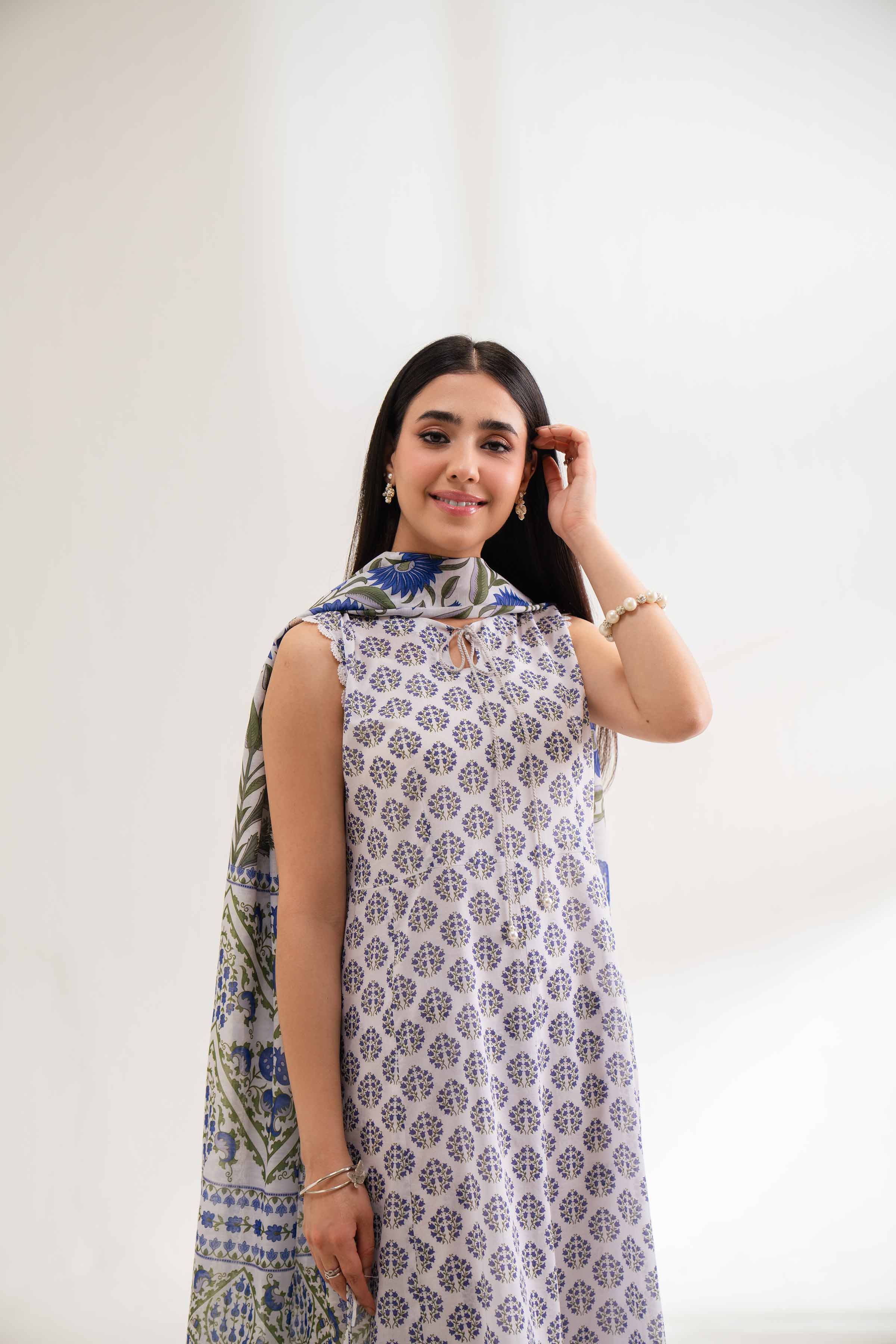 3 Piece - Digital Printed Embroidered Suit - 42501621