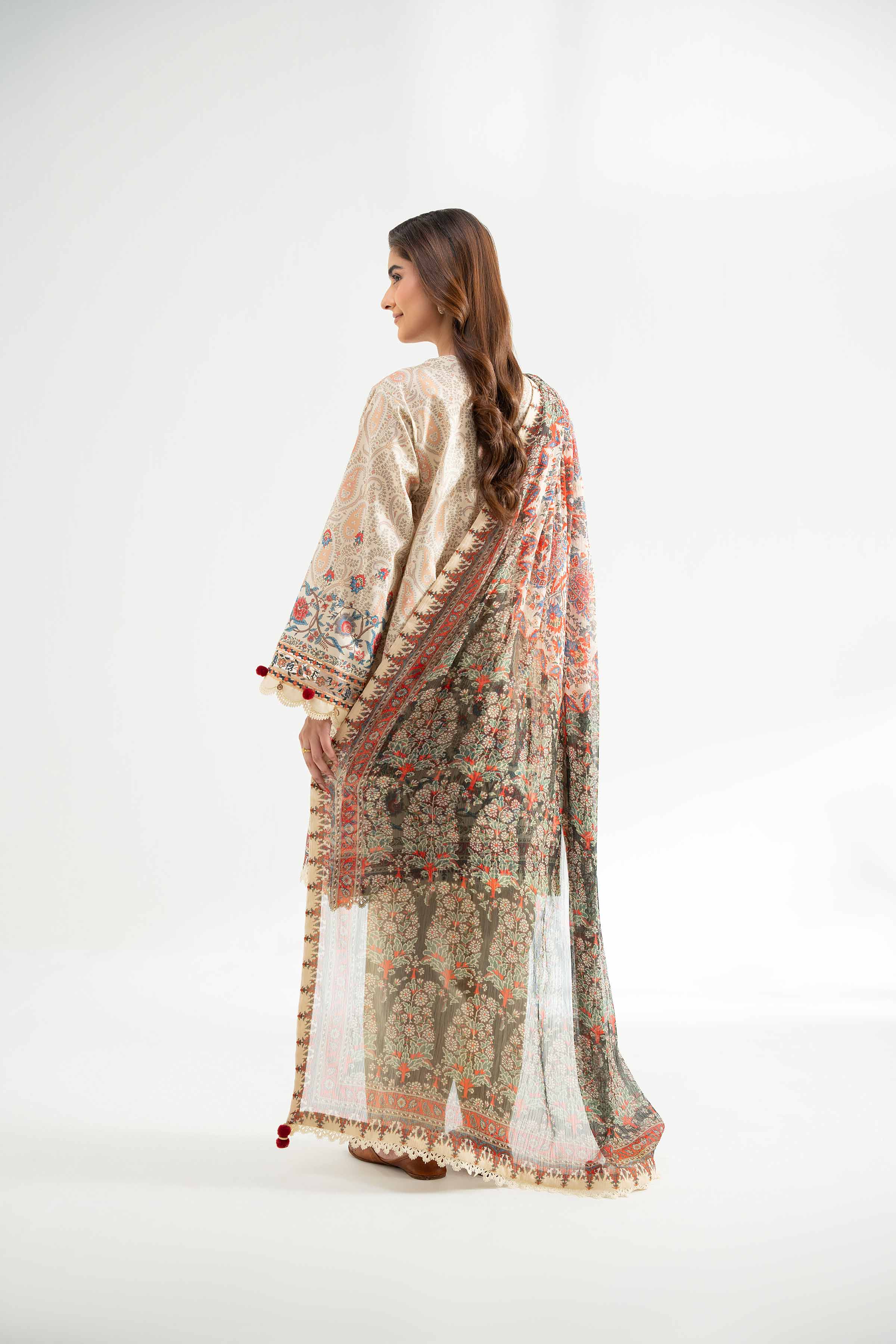 3 Piece - Digital Printed Embroidered Suit - 42501645