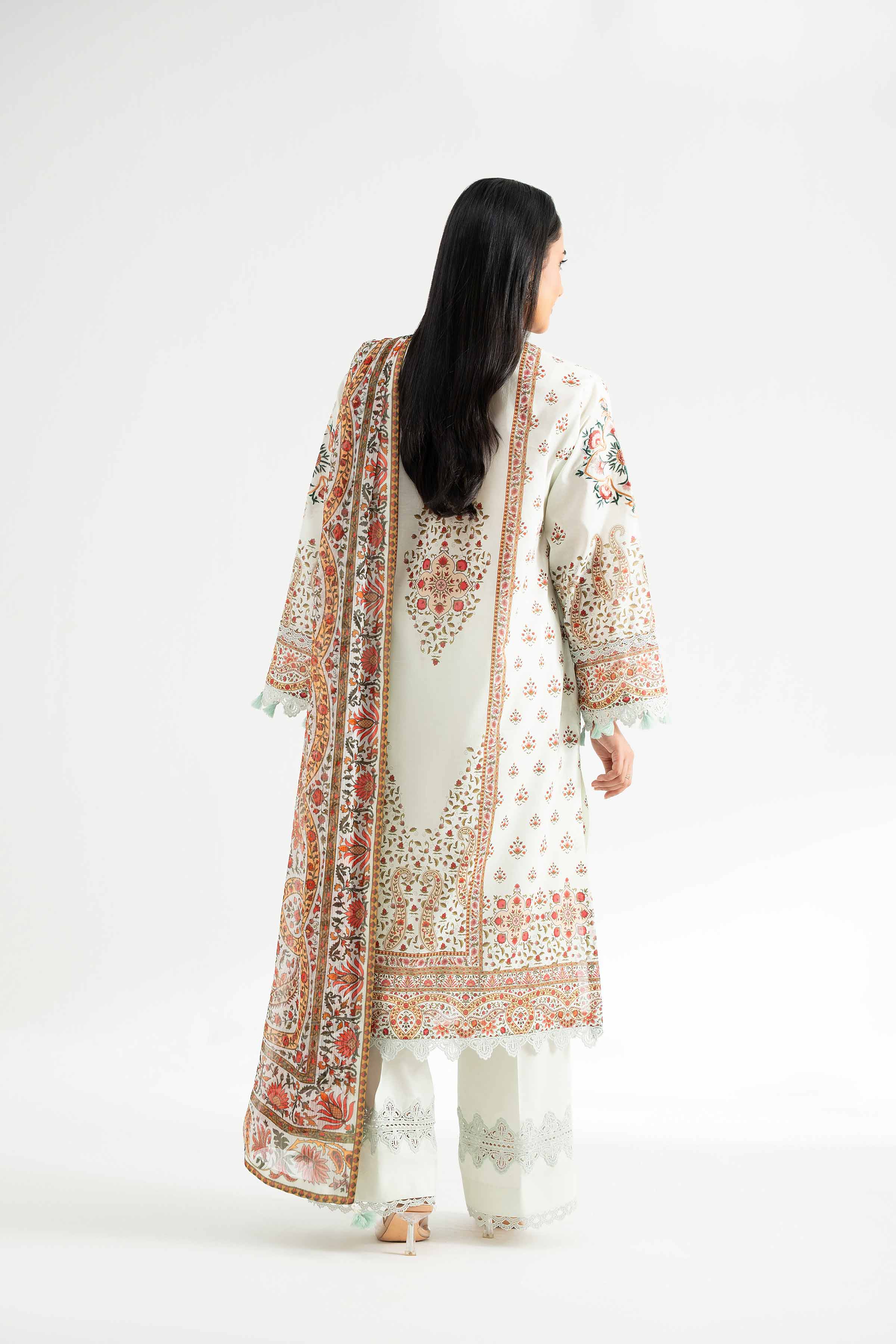3 Piece - Digital Printed Embroidered Suit - 42501647