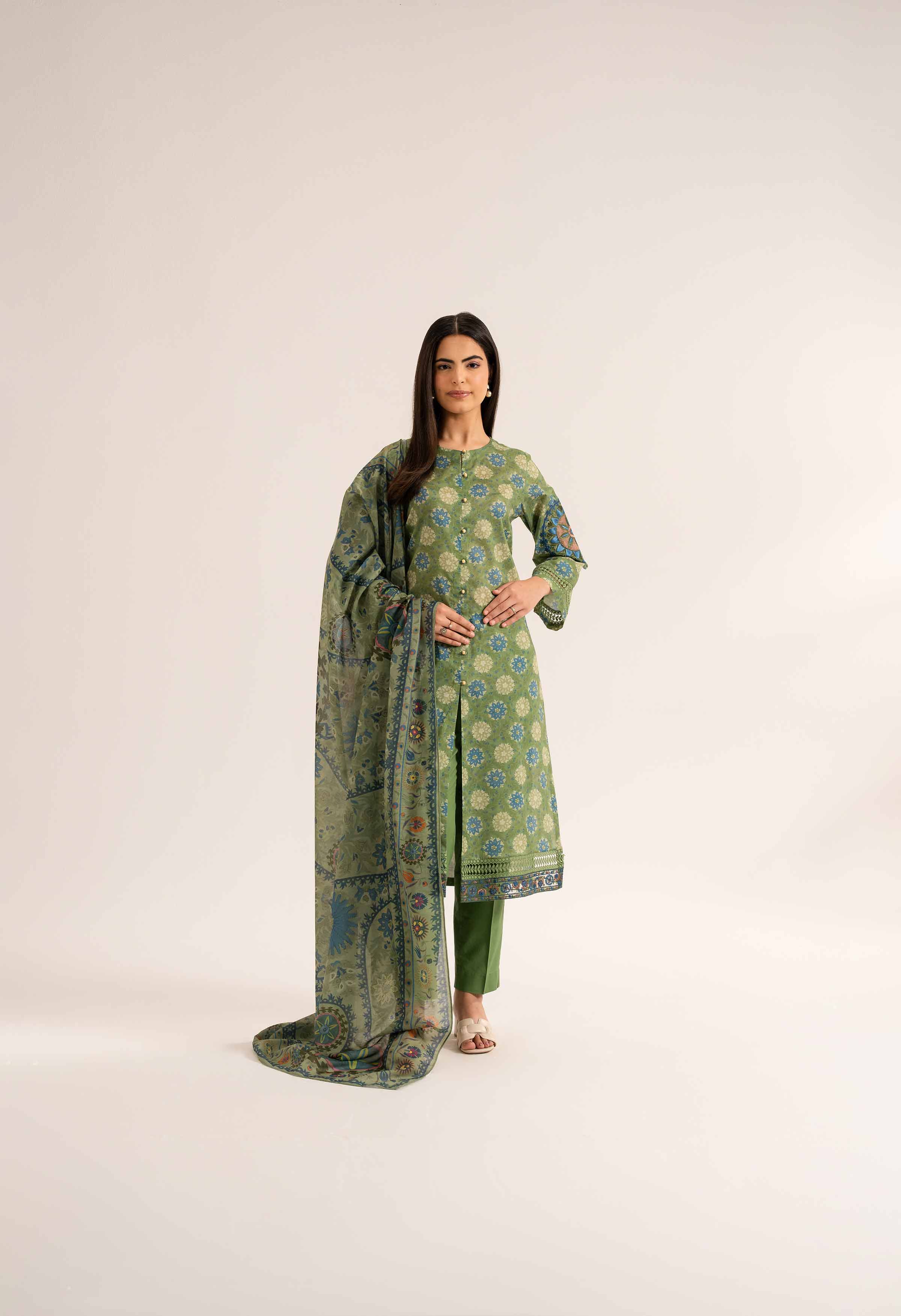 2 Piece - Digital Printed Embroidered Suit - 42501766 for Women - Unstitched Collection | Nishat | Shop Online