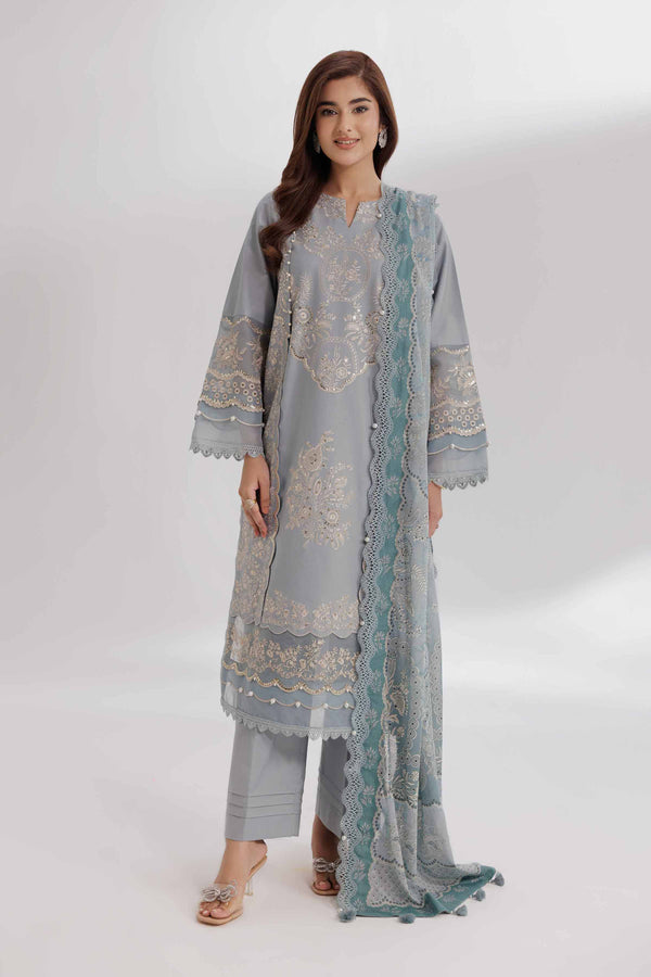 3 Piece - Digital Printed Embroidered Suit - 42501887 for Women - Unstitched Collection | Nishat | Shop Online