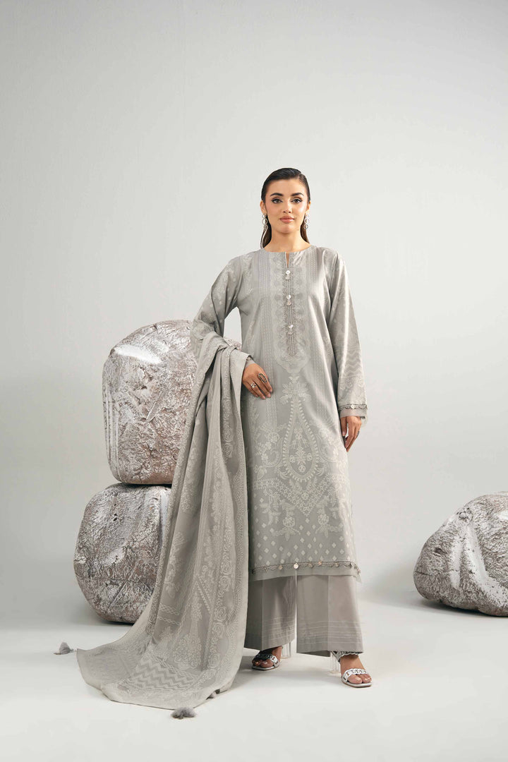 3 Piece - Dyed Jacquard Suit - 42502043 for Women - Unstitched Collection | Nishat | Shop Online