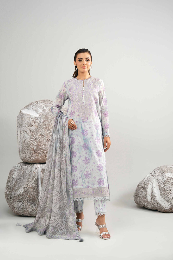 3 Piece - Digital Printed Embroidered Suit - 42502045 for Women - Unstitched Collection | Nishat | Shop Online