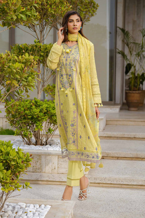 2 Piece - Digital Printed Embroidered Suit - 42502078