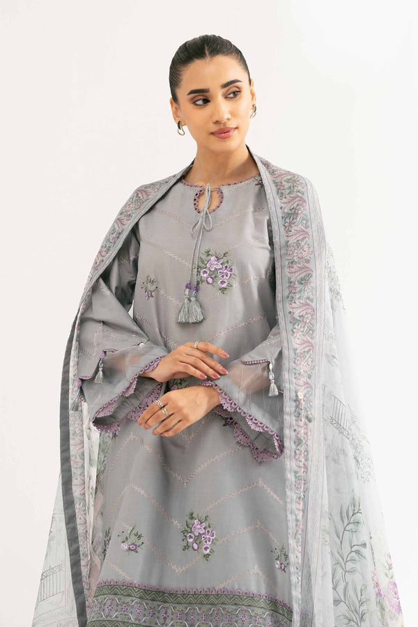 3 Piece - Digital Printed Embroidered Suit - 42502111