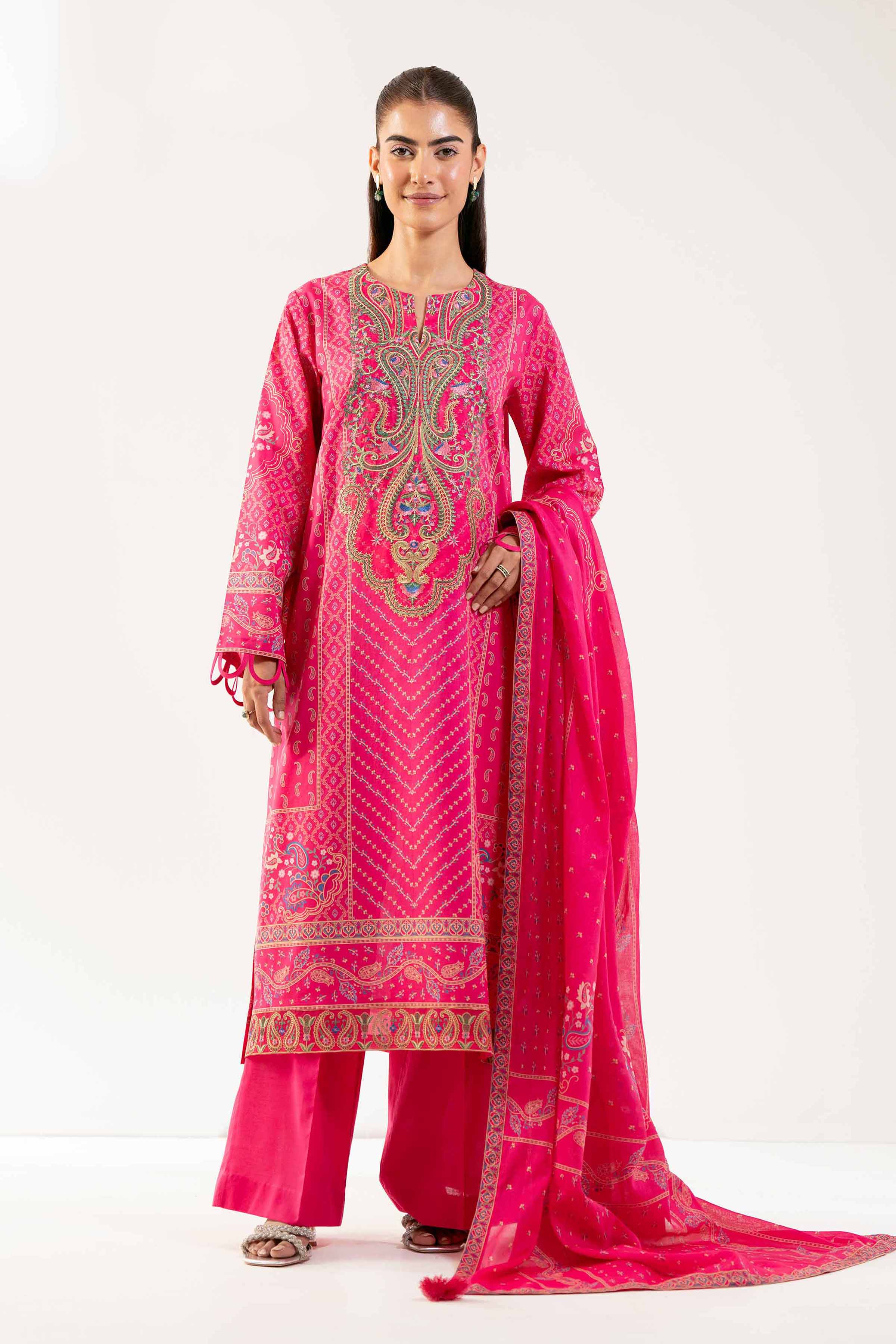 3 Piece - Digital Printed Suit - 42502228 for Women - Unstitched Collection | Nishat | Shop Online