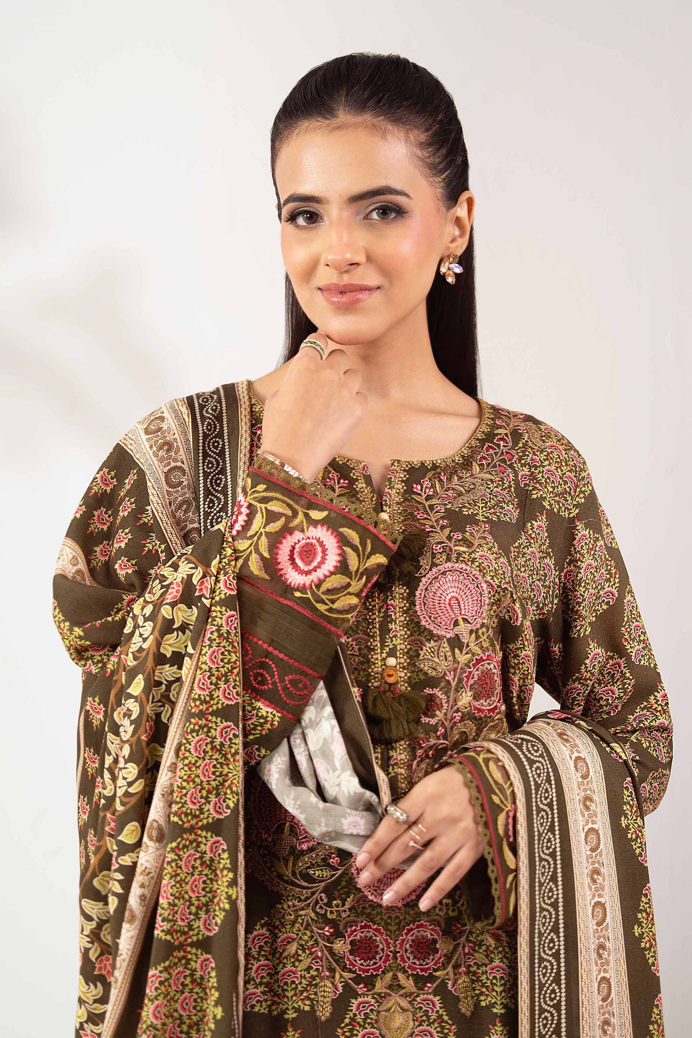3 Piece - Printed Embroidered Suit - 42502367 for Women - Unstitched Collection | Nishat | Shop Online