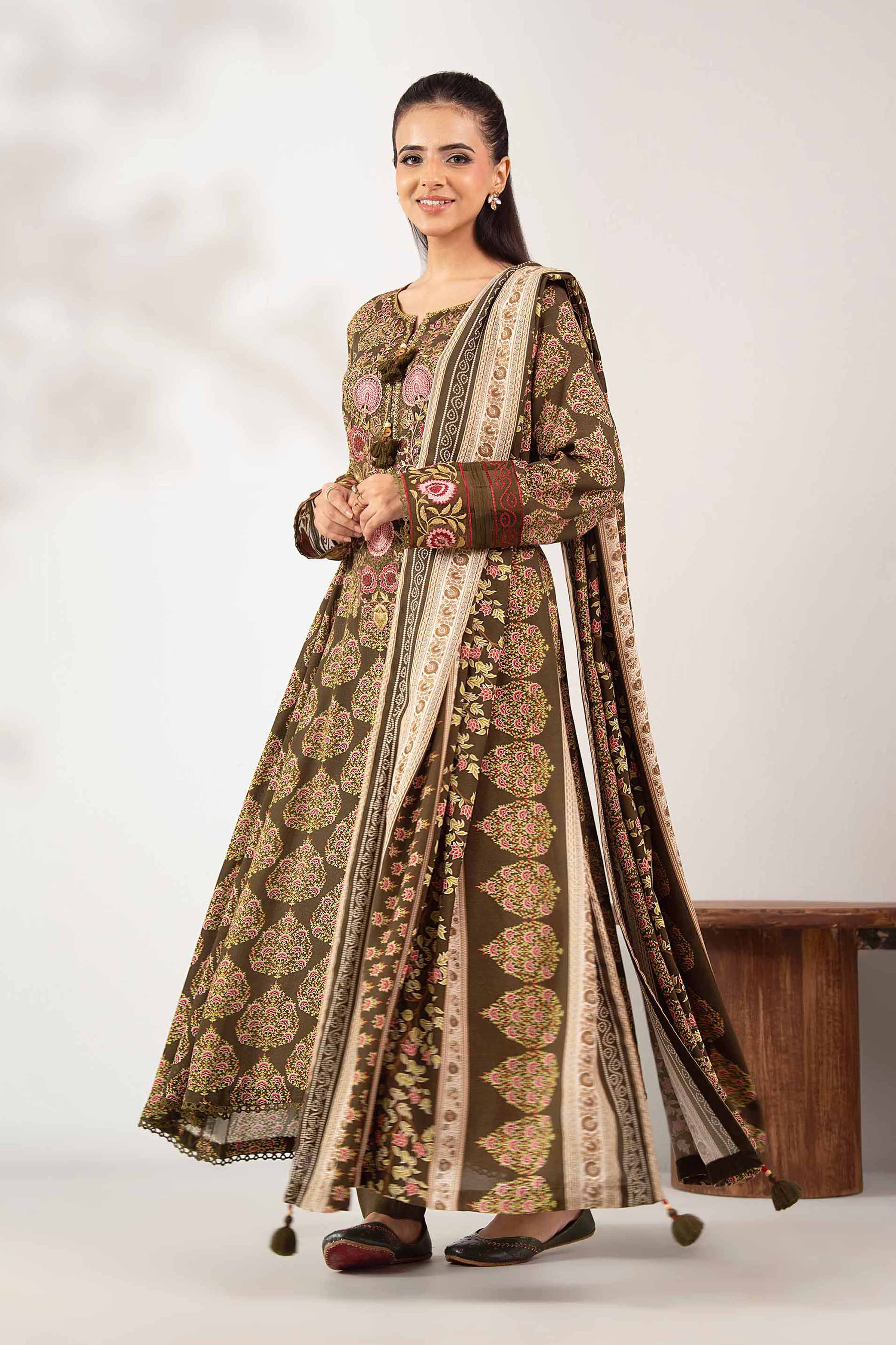 3 Piece - Printed Embroidered Suit - 42502367 for Women - Unstitched Collection | Nishat | Shop Online