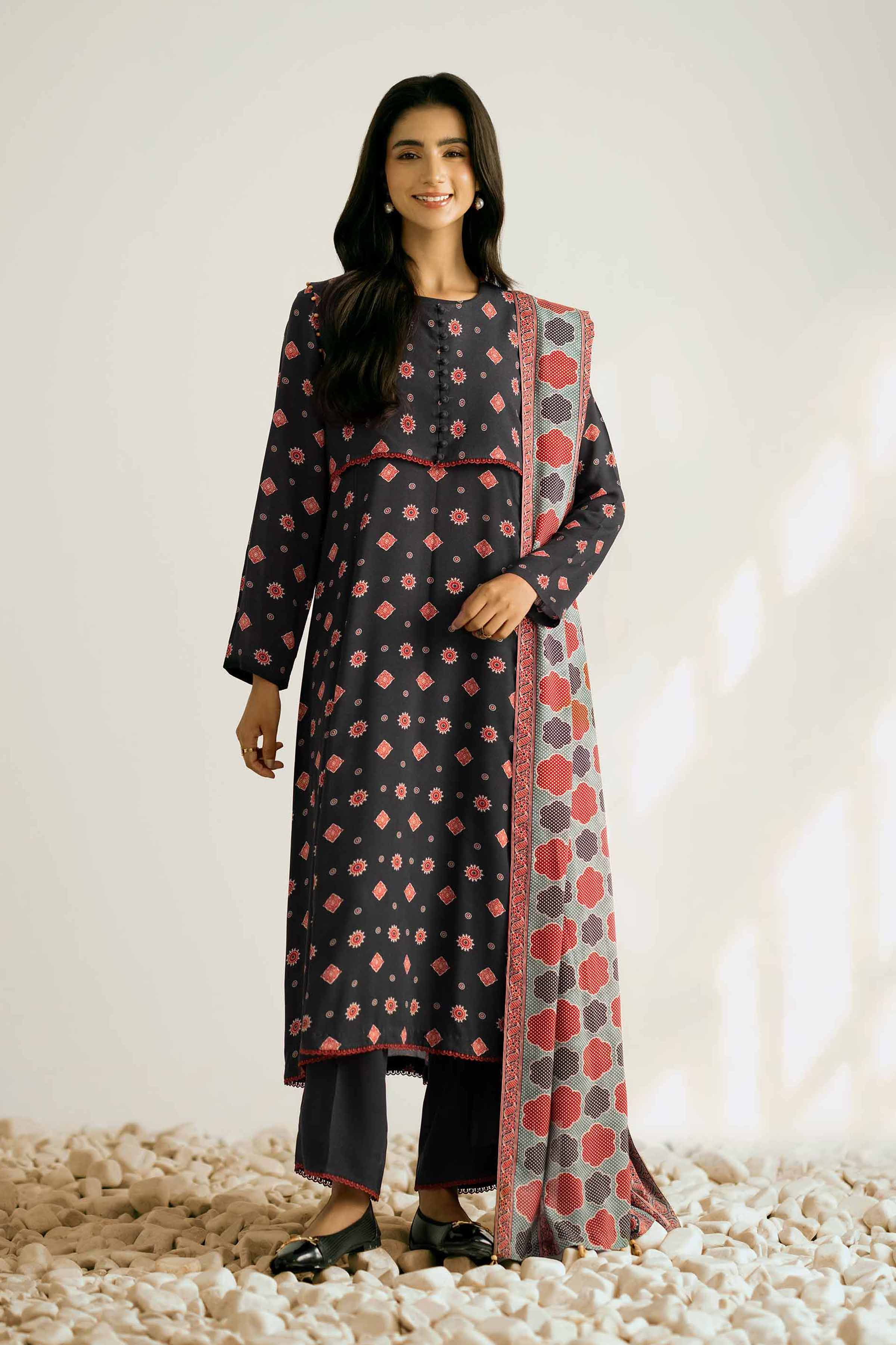 3 Piece - Printed Suit - 42502373 for Women - Unstitched Collection | Nishat | Shop Online