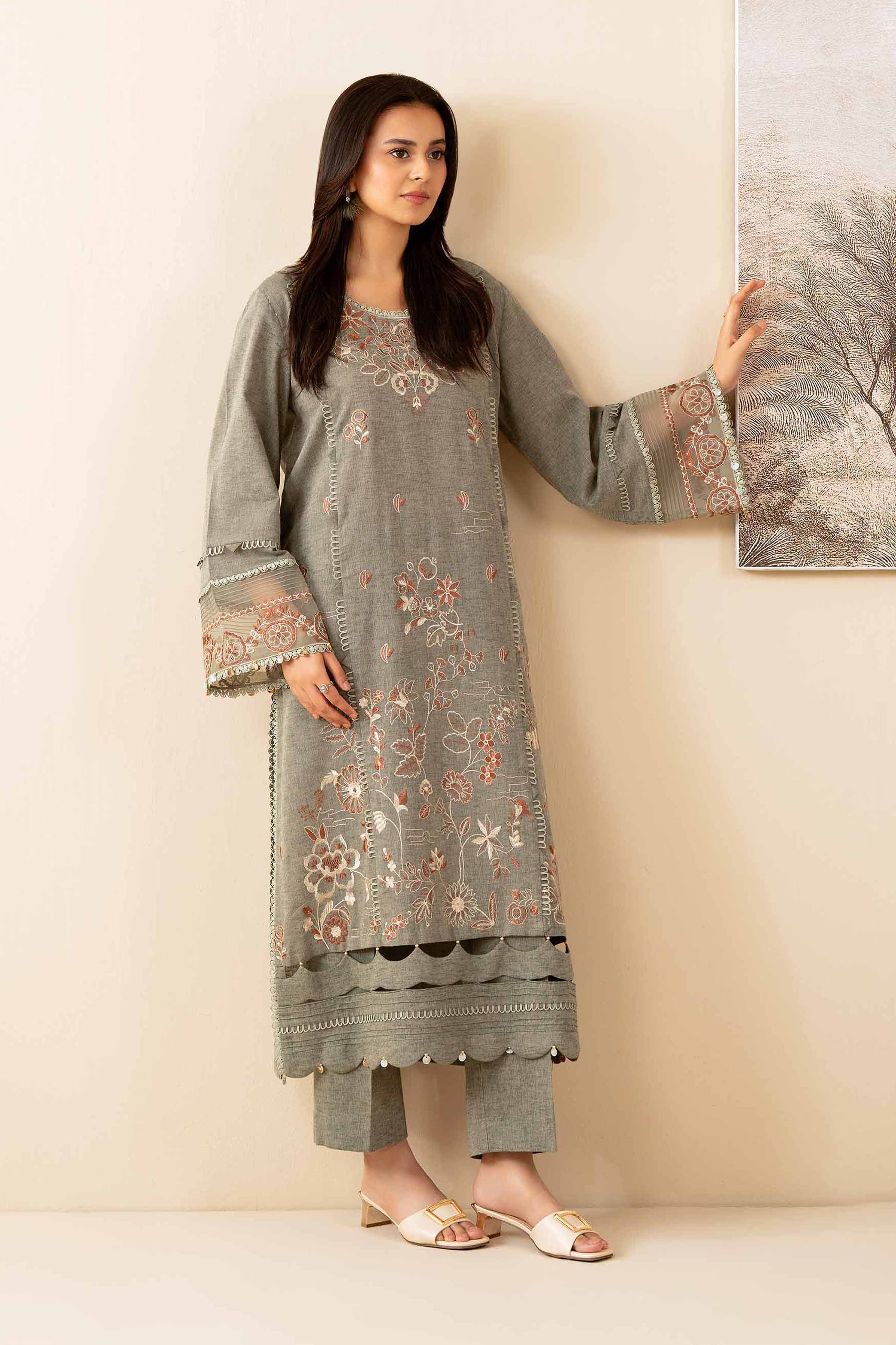 2 Piece - Embroidered Suit - 42502714 for Women - Unstitched Collection | Nishat | Shop Online