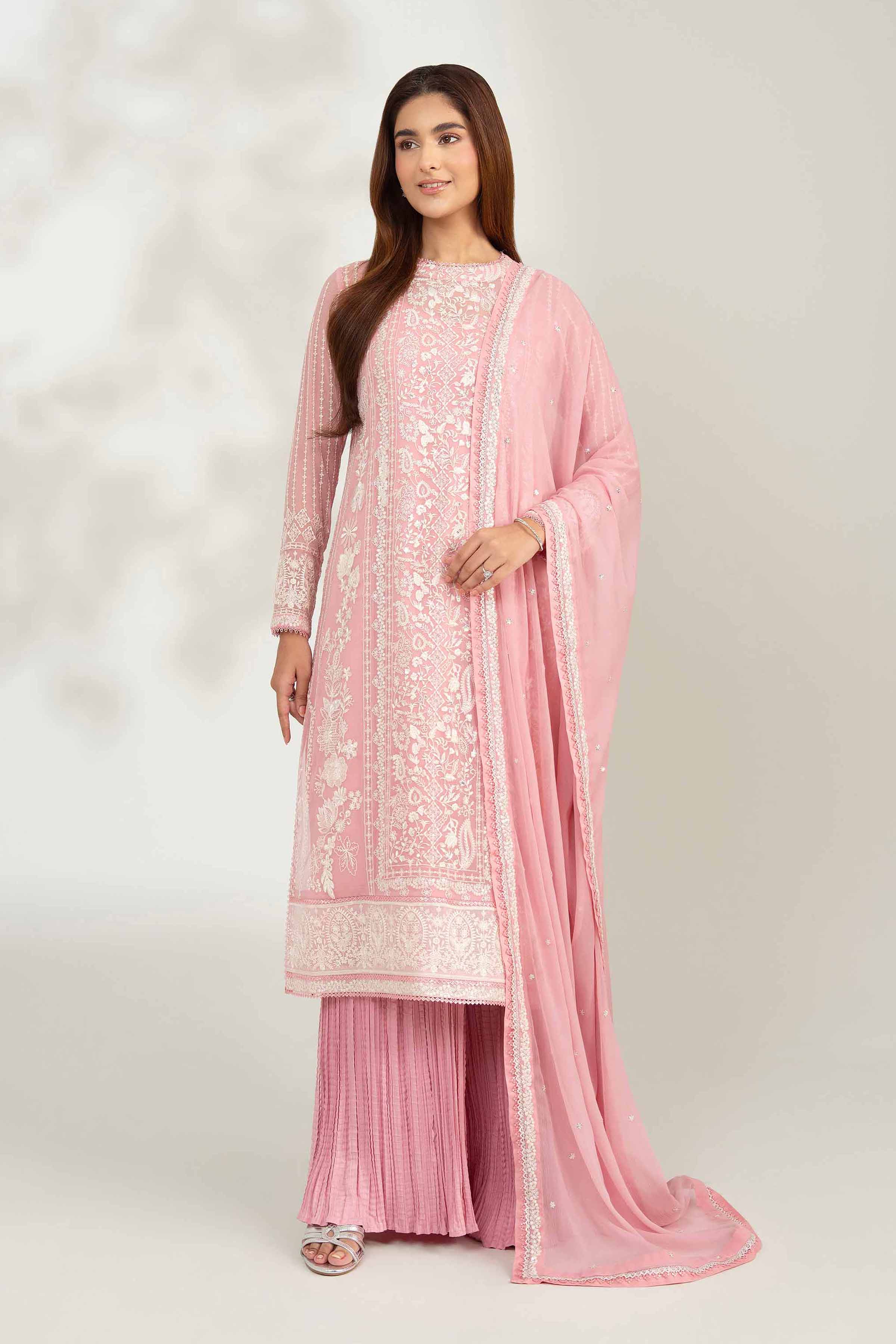 3 Piece - Embroidered Suit - 42502774 for Women - Unstitched Collection | Nishat | Shop Online