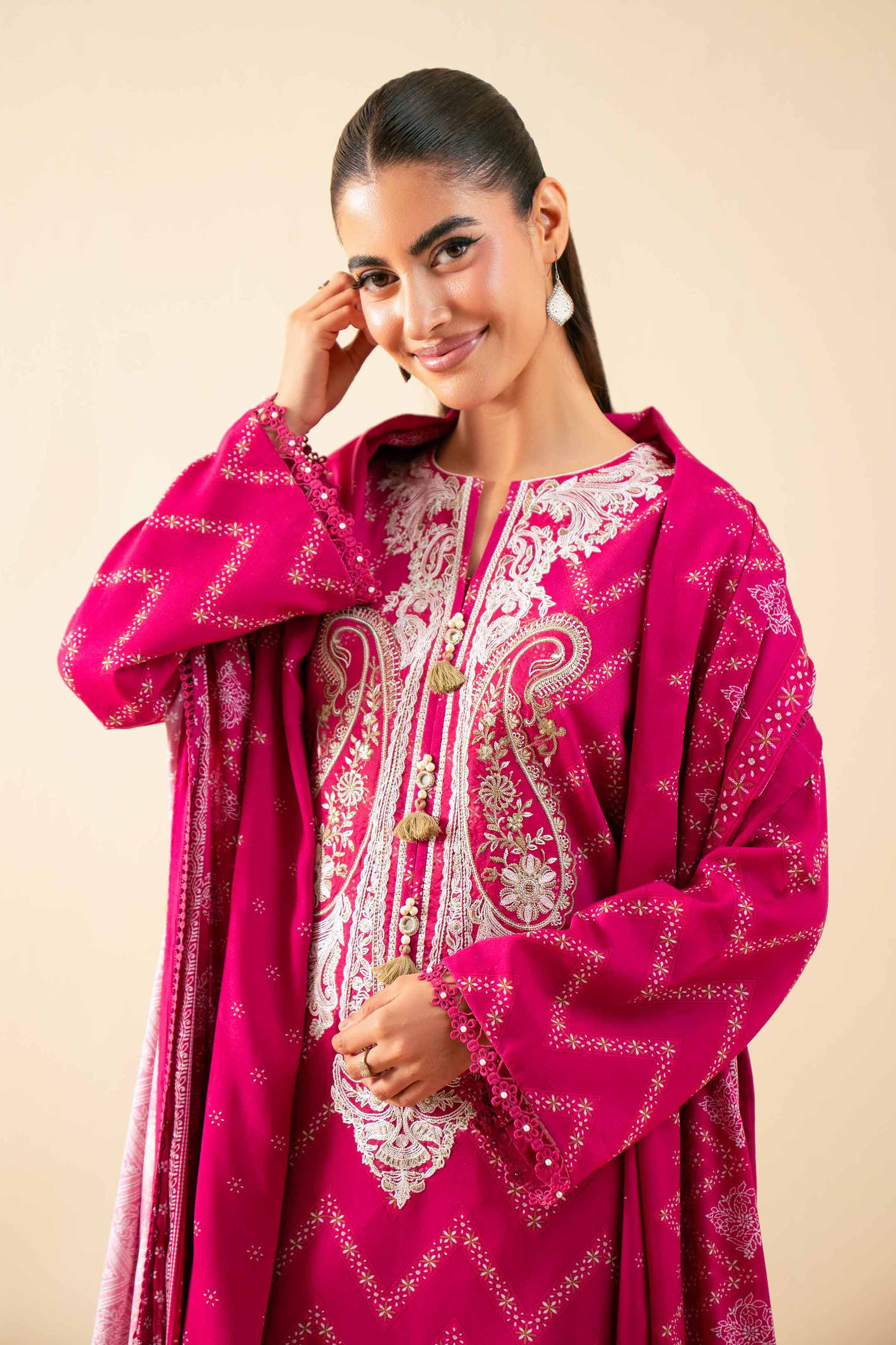 3 Piece - Printed Embroidered Suit - 42502821 for Women - Unstitched Collection | Nishat | Shop Online