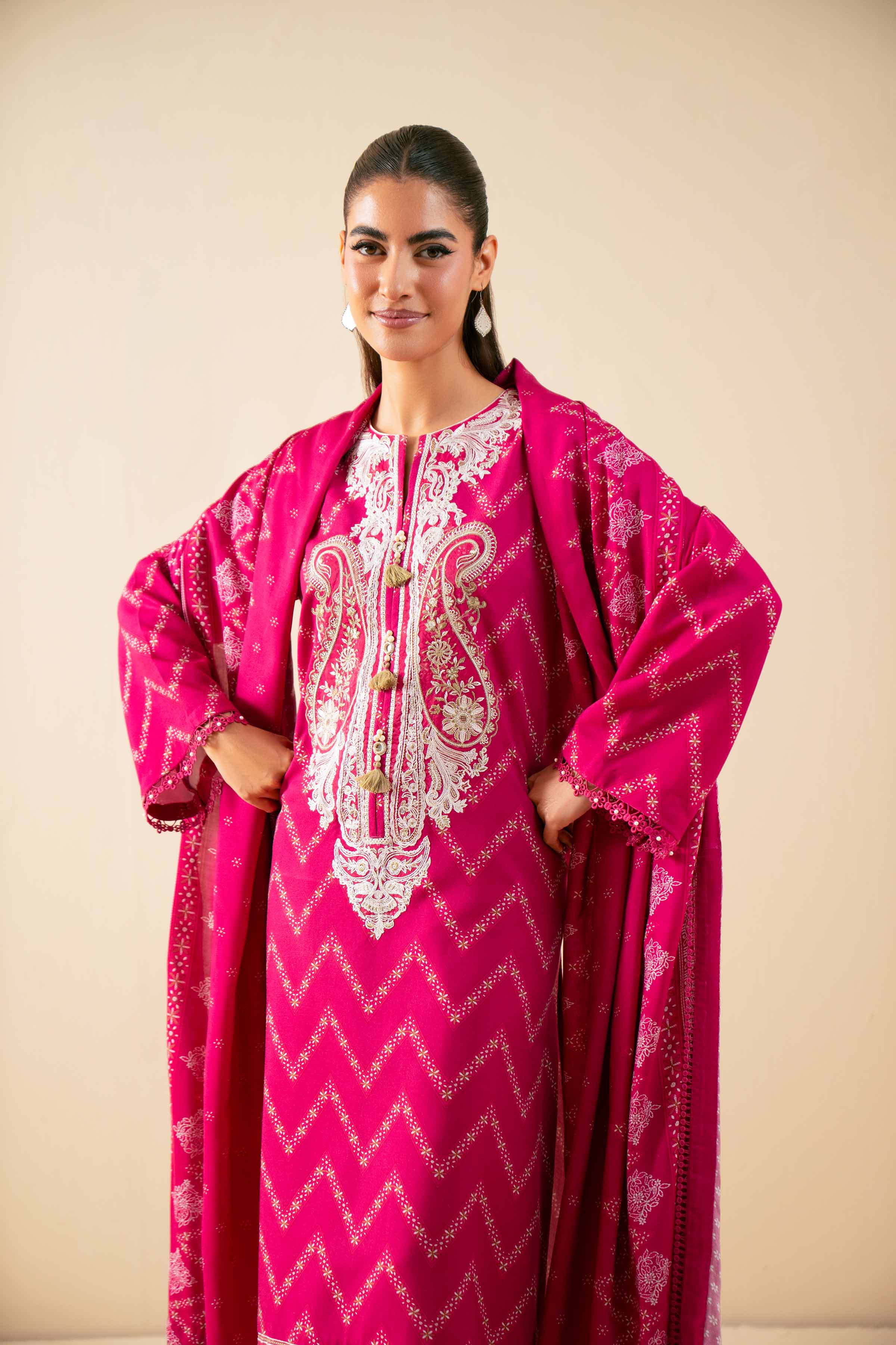 3 Piece - Printed Embroidered Suit - 42502821 for Women - Unstitched Collection | Nishat | Shop Online