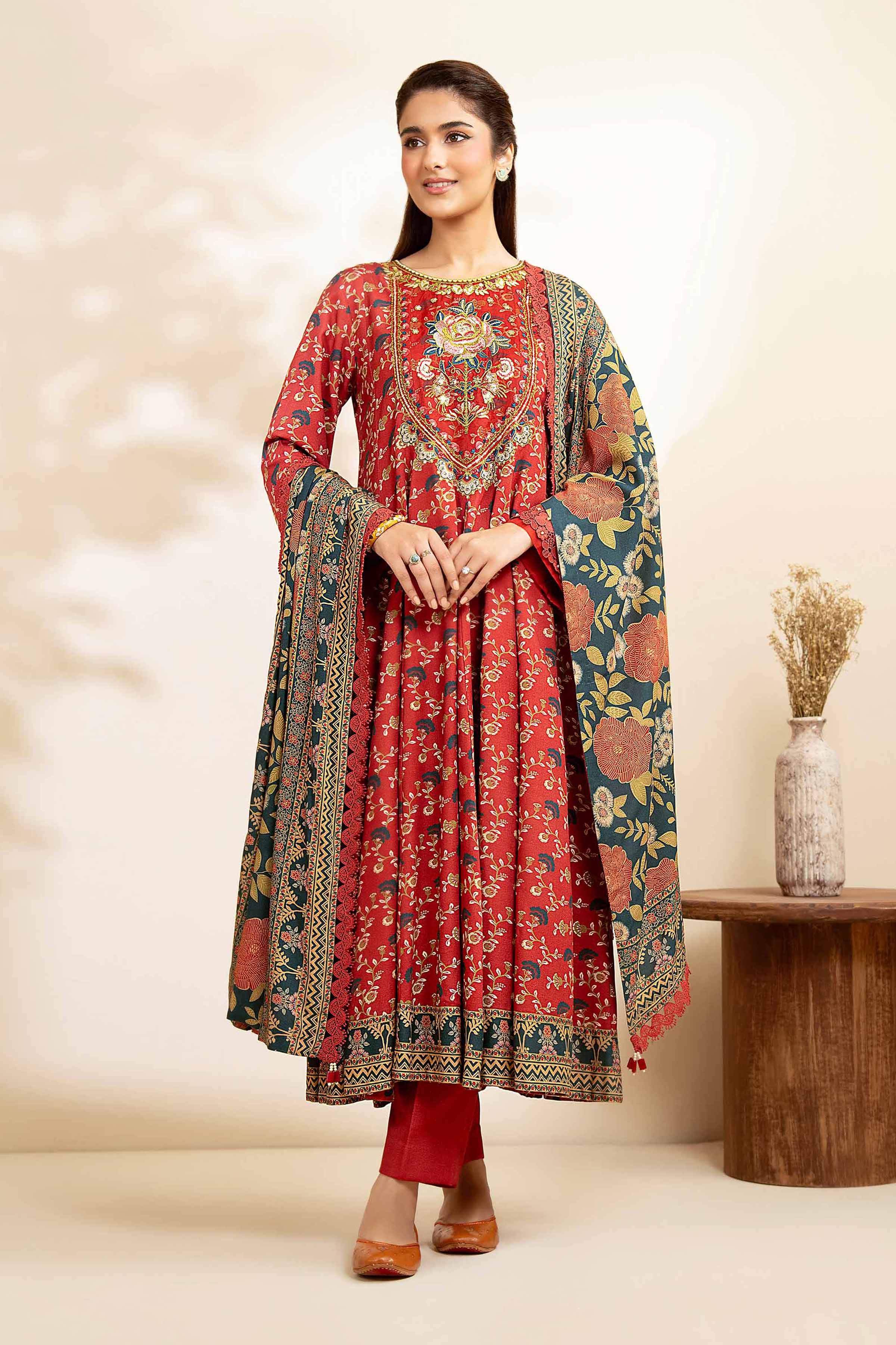 3 Piece - Printed Embroidered Suit - 42502823 for Women - Unstitched Collection | Nishat | Shop Online