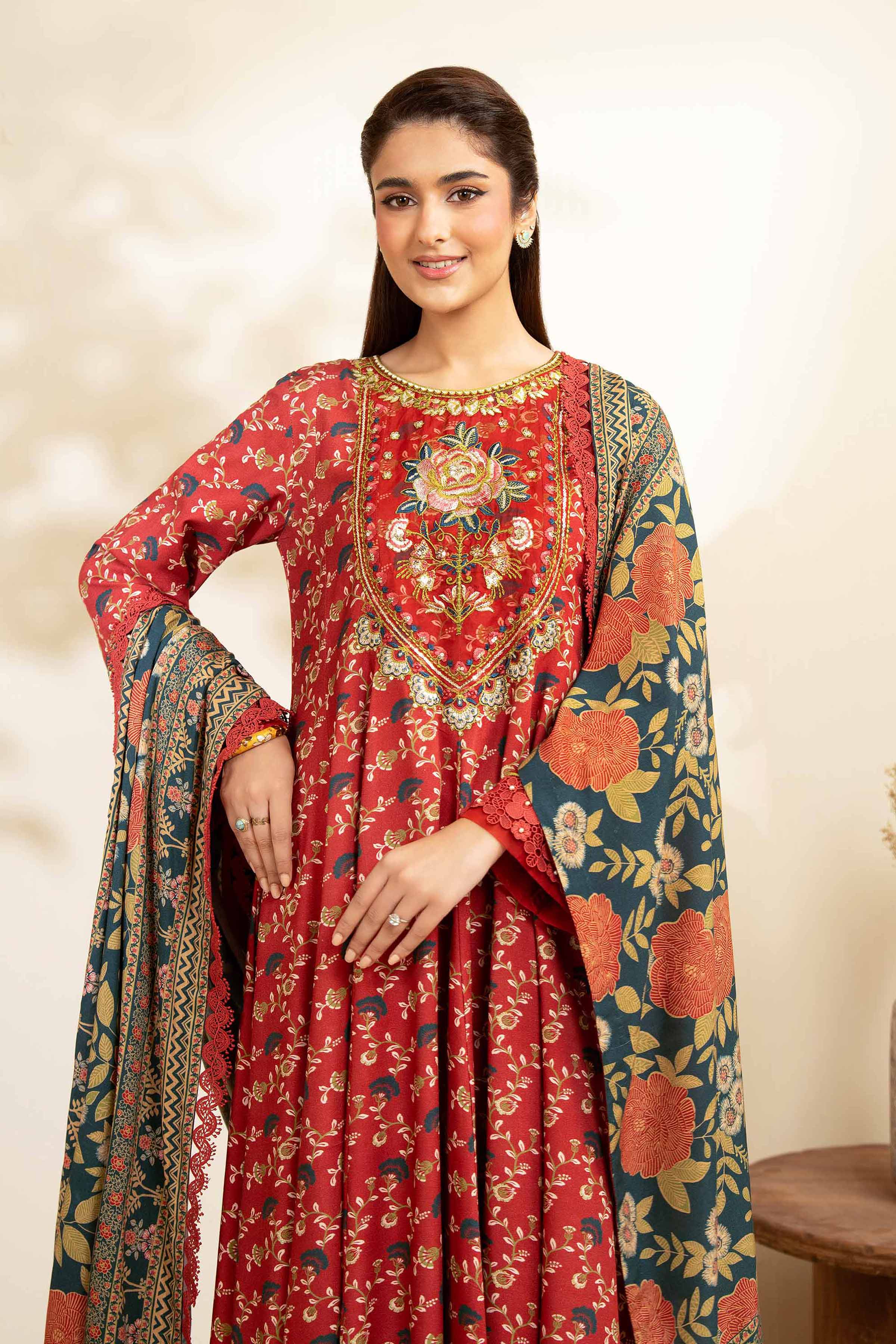 3 Piece - Printed Embroidered Suit - 42502823 for Women - Unstitched Collection | Nishat | Shop Online