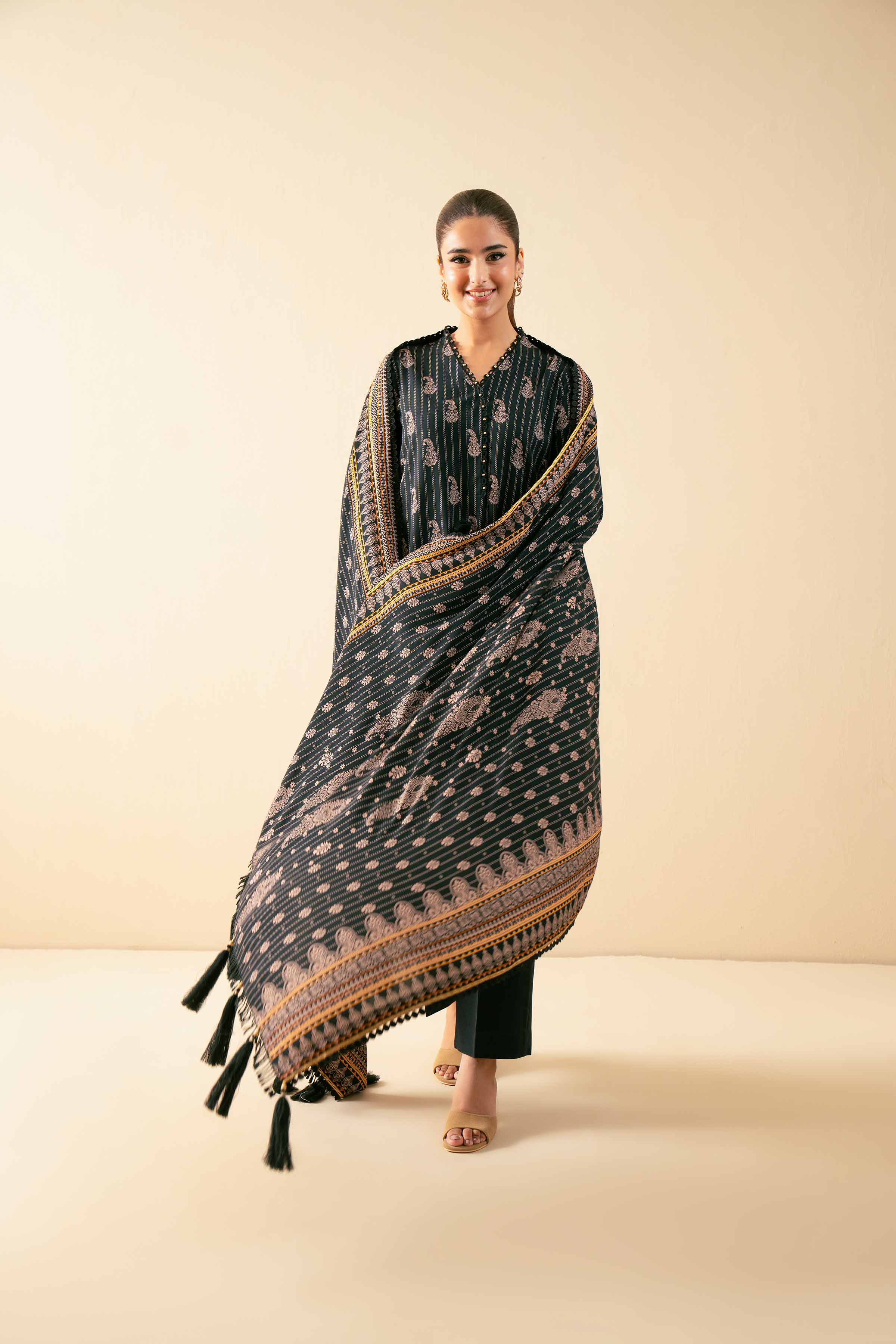 3 Piece - Printed Embroidered Suit - 42502828 for Women - Unstitched Collection | Nishat | Shop Online