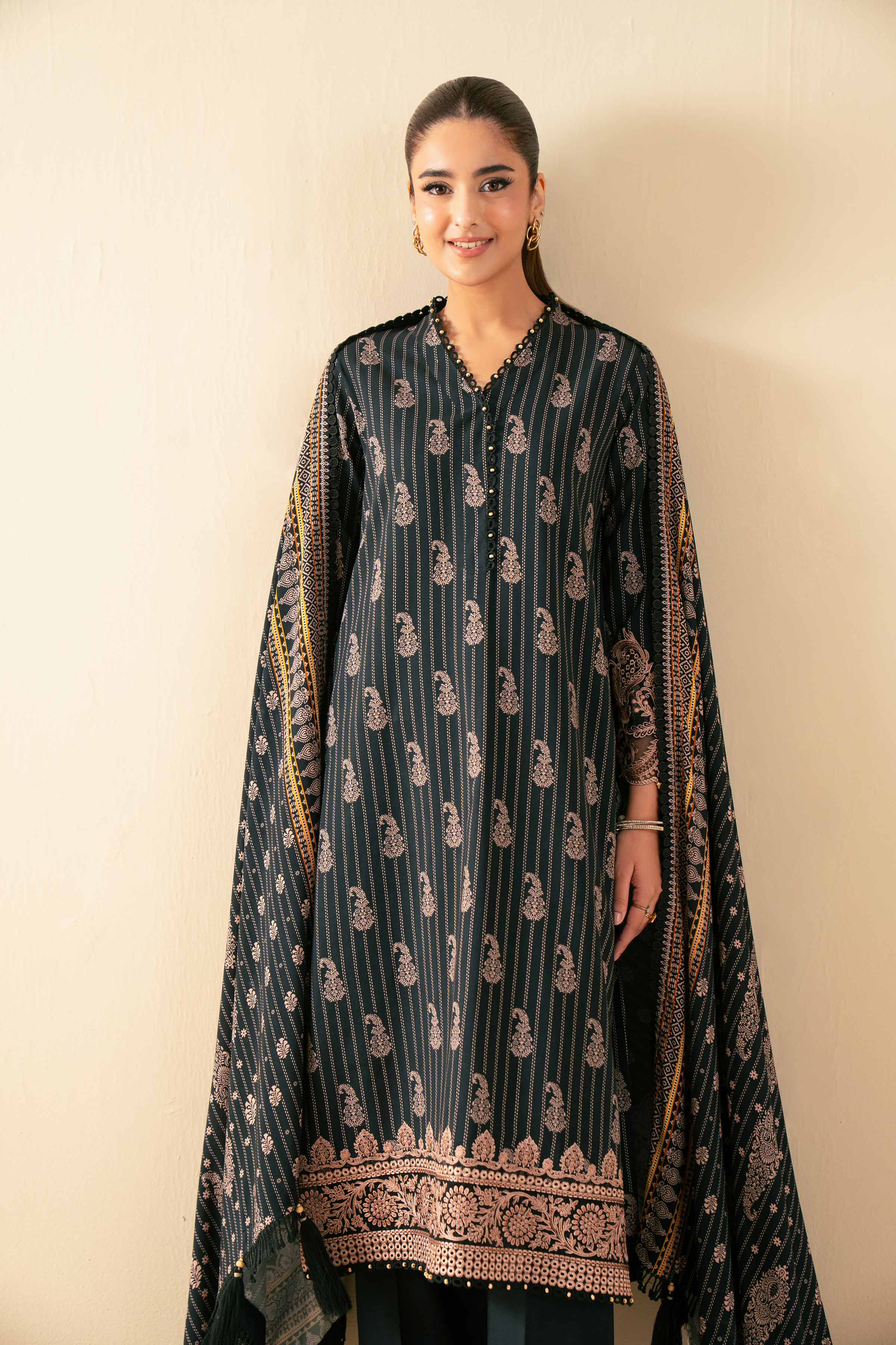 3 Piece - Printed Embroidered Suit - 42502828 for Women - Unstitched Collection | Nishat | Shop Online