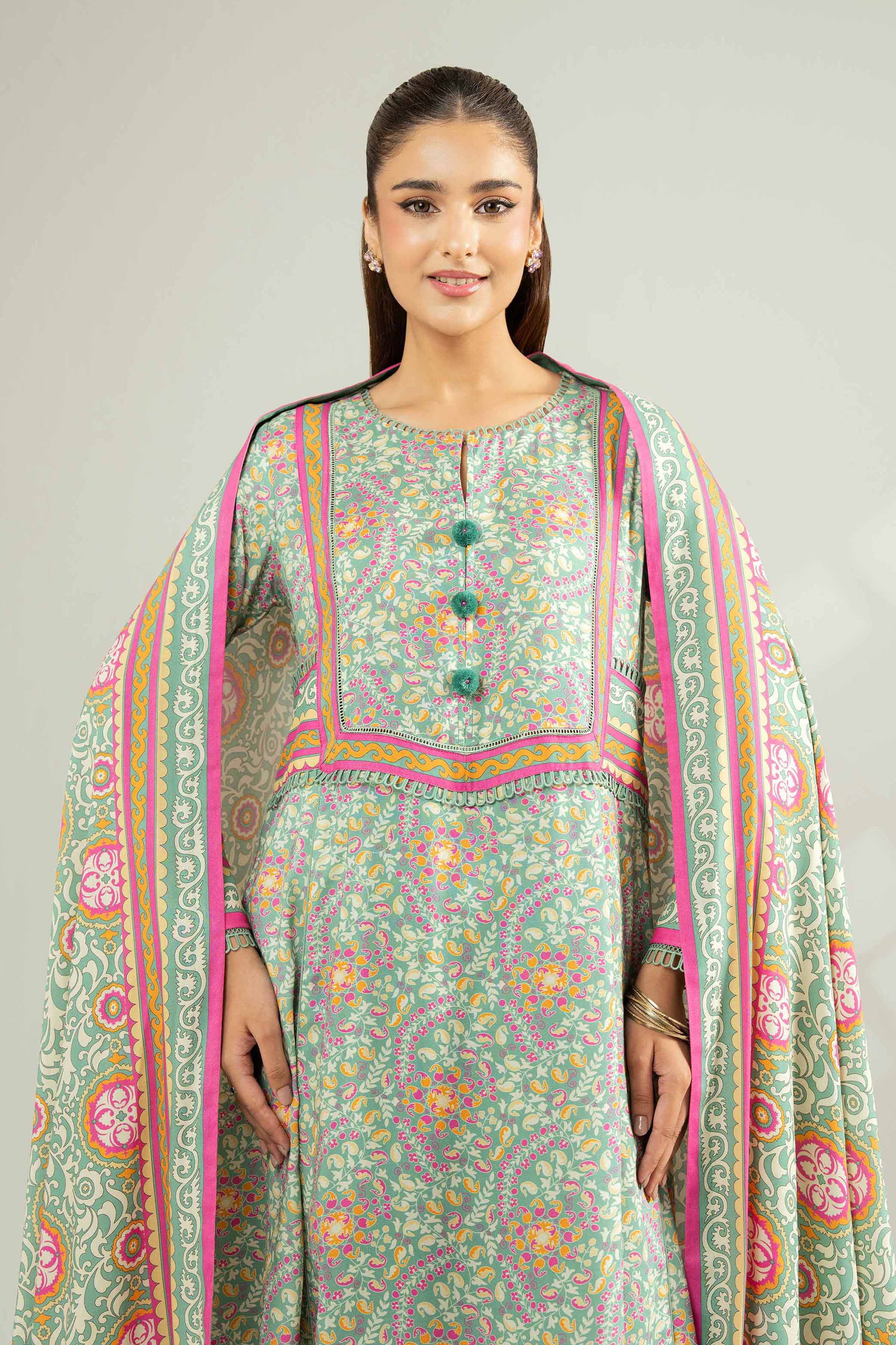 3 Piece - Printed Suit - 42502831 for Women - Unstitched Collection | Nishat | Shop Online