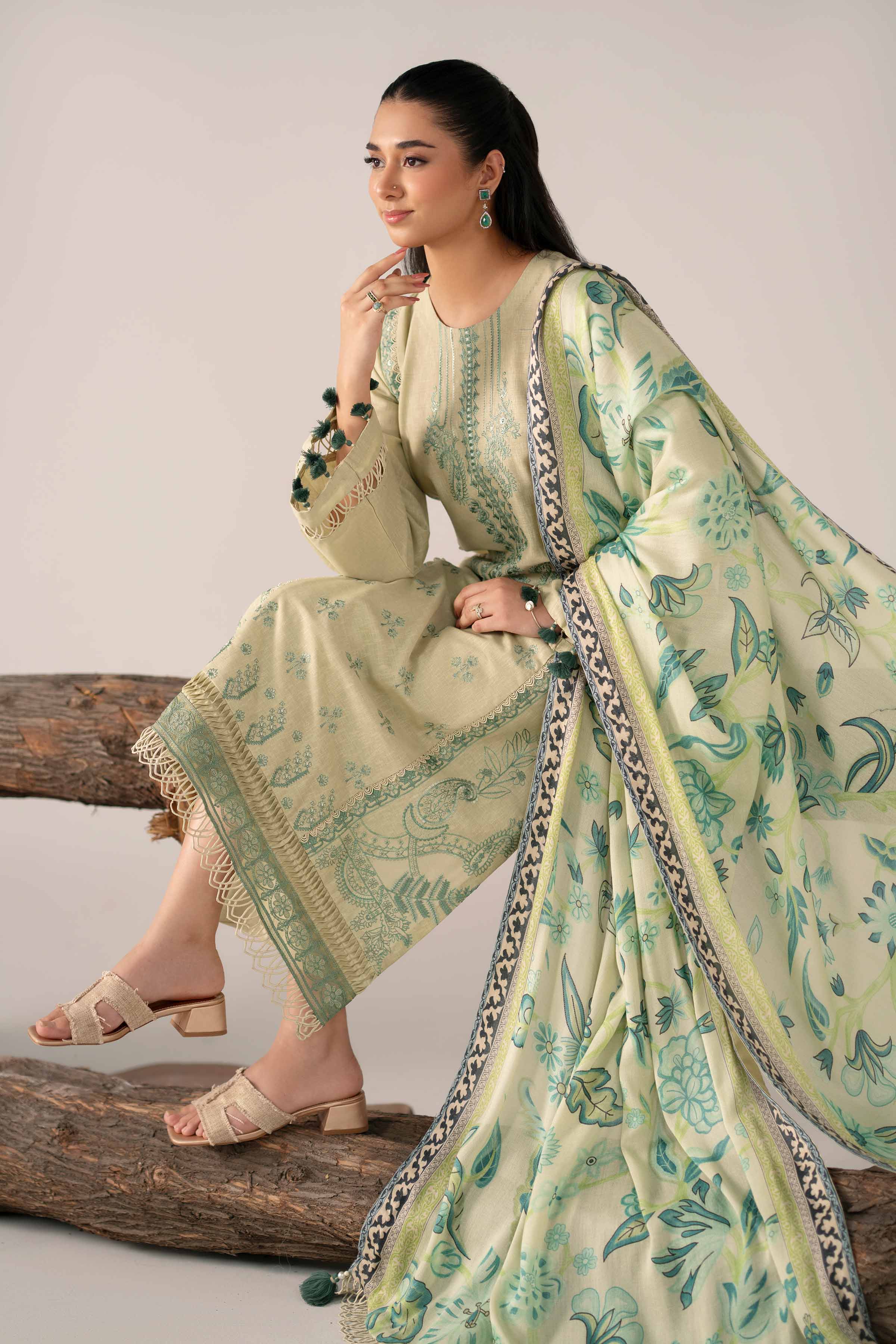 3 Piece - Digital Printed Embroidered Suit - 42502976 for Women - Unstitched Collection | Nishat | Shop Online