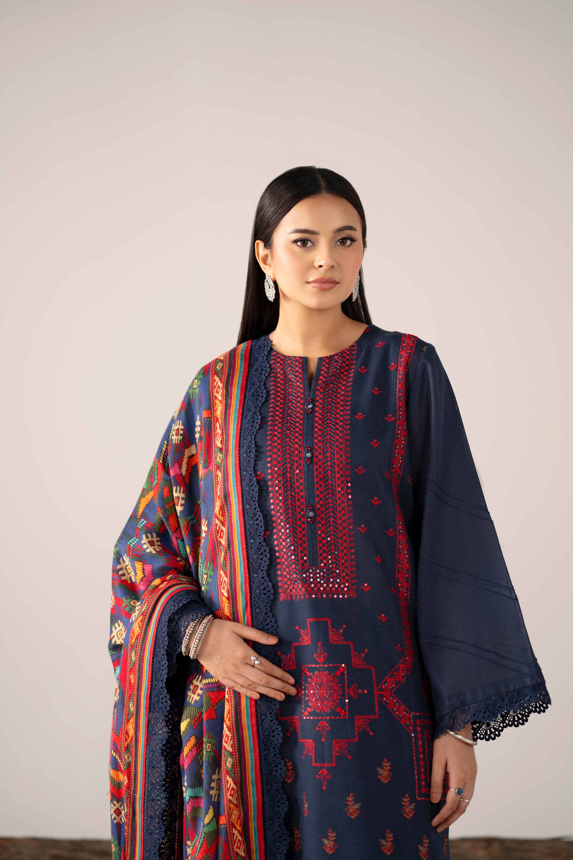 3 Piece - Digital Printed Embroidered Suit - 42502977 for Women - Unstitched Collection | Nishat | Shop Online