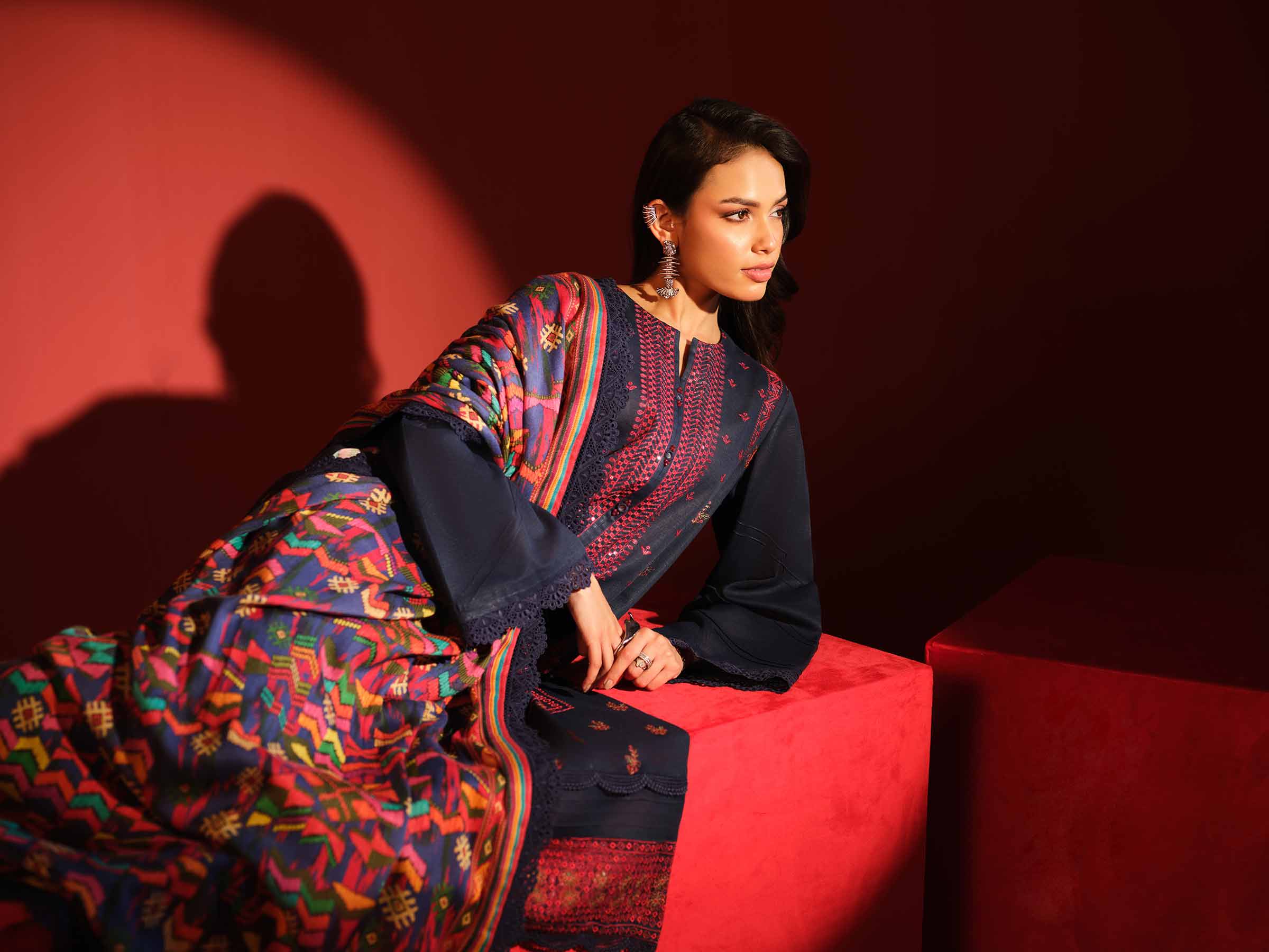 3 Piece - Digital Printed Embroidered Suit - 42502977 for Women - Unstitched Collection | Nishat | Shop Online