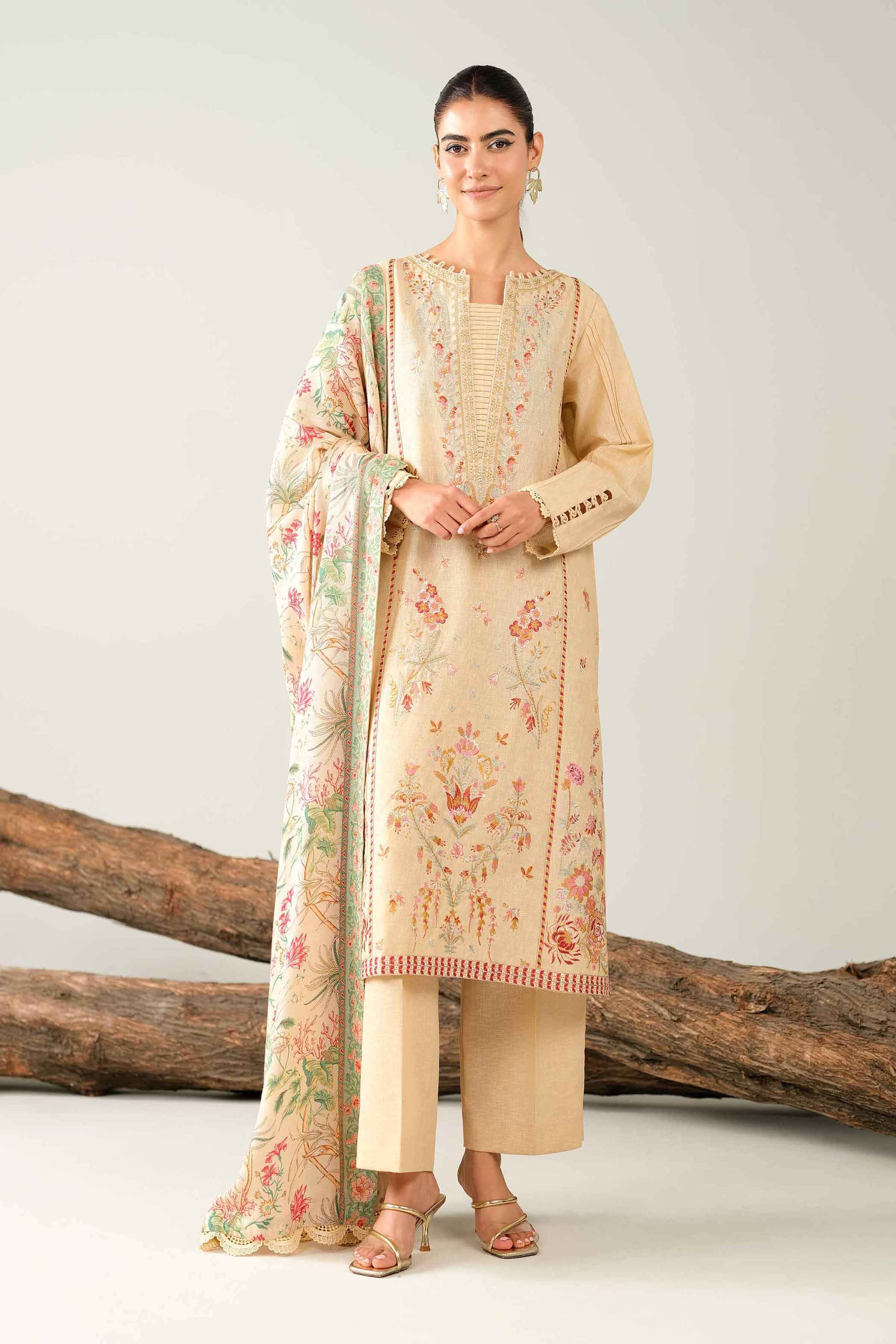 3 Piece - Digital Printed Embroidered Suit - 42502980 for Women - Unstitched Collection | Nishat | Shop Online