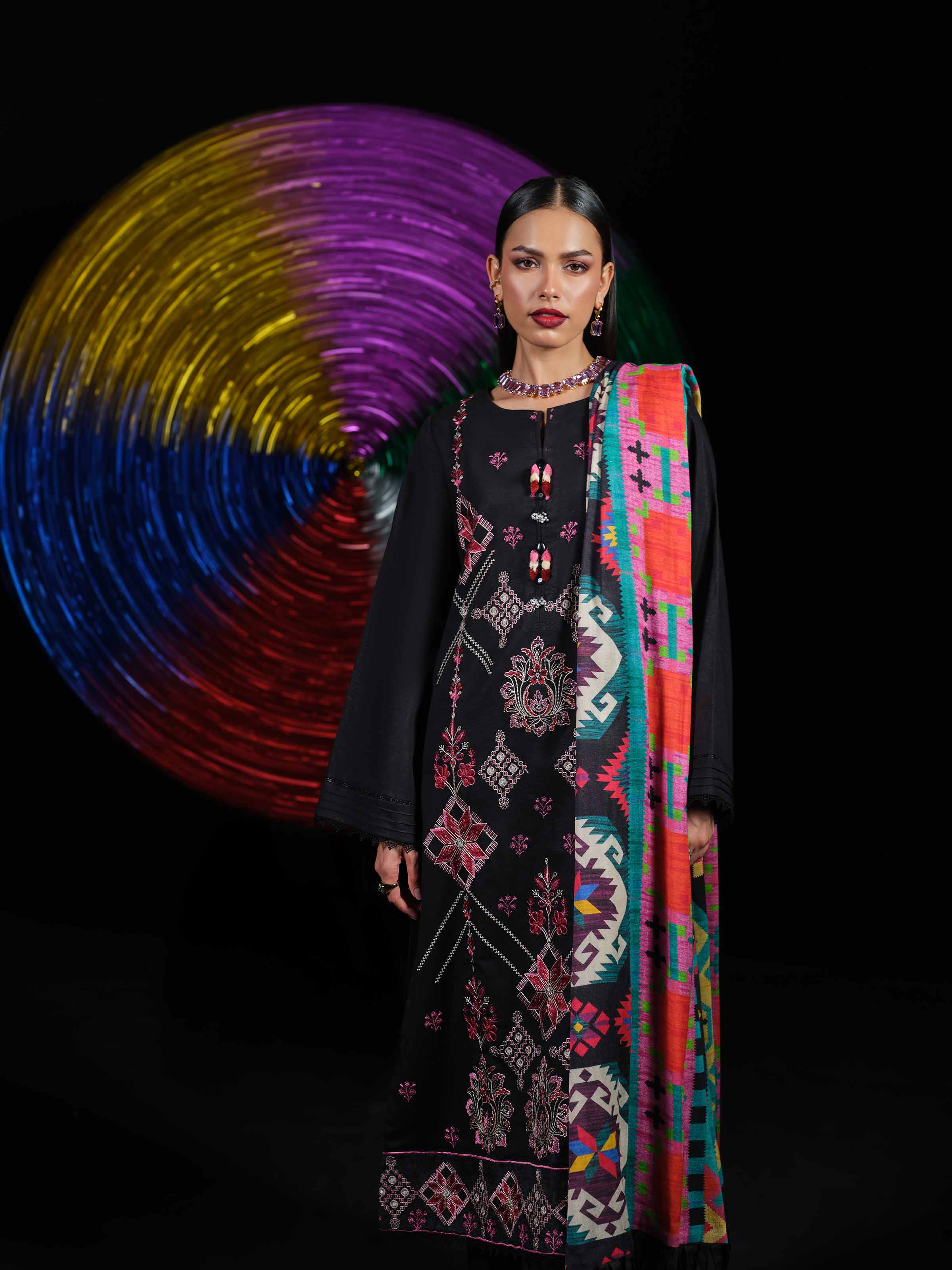 3 Piece - Digital Printed Embroidered Suit - 42502981 for Women - Unstitched Collection | Nishat | Shop Online