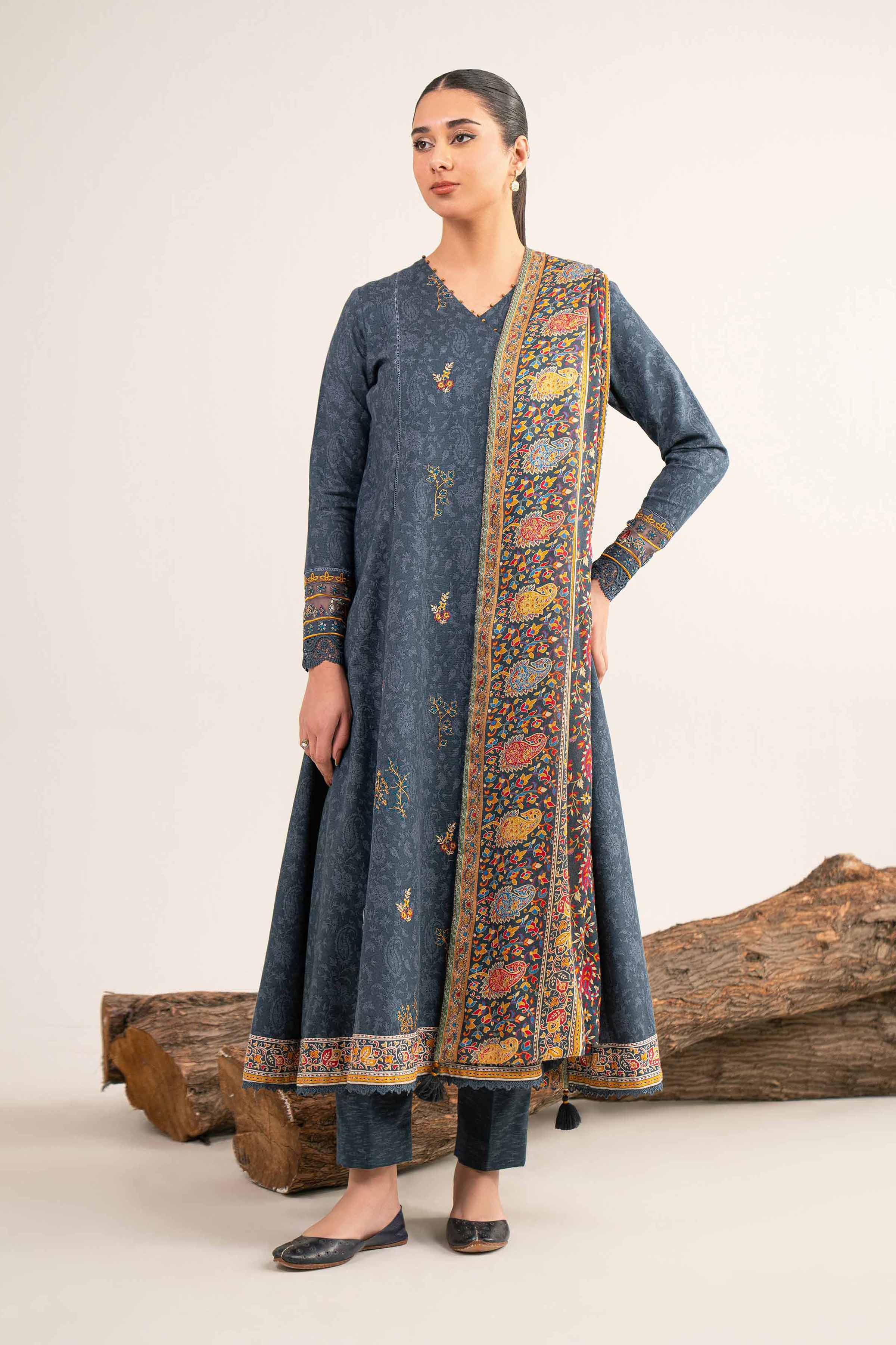 3 Piece - Digital Printed Embroidered Suit - 42502987 for Women - Unstitched Collection | Nishat | Shop Online