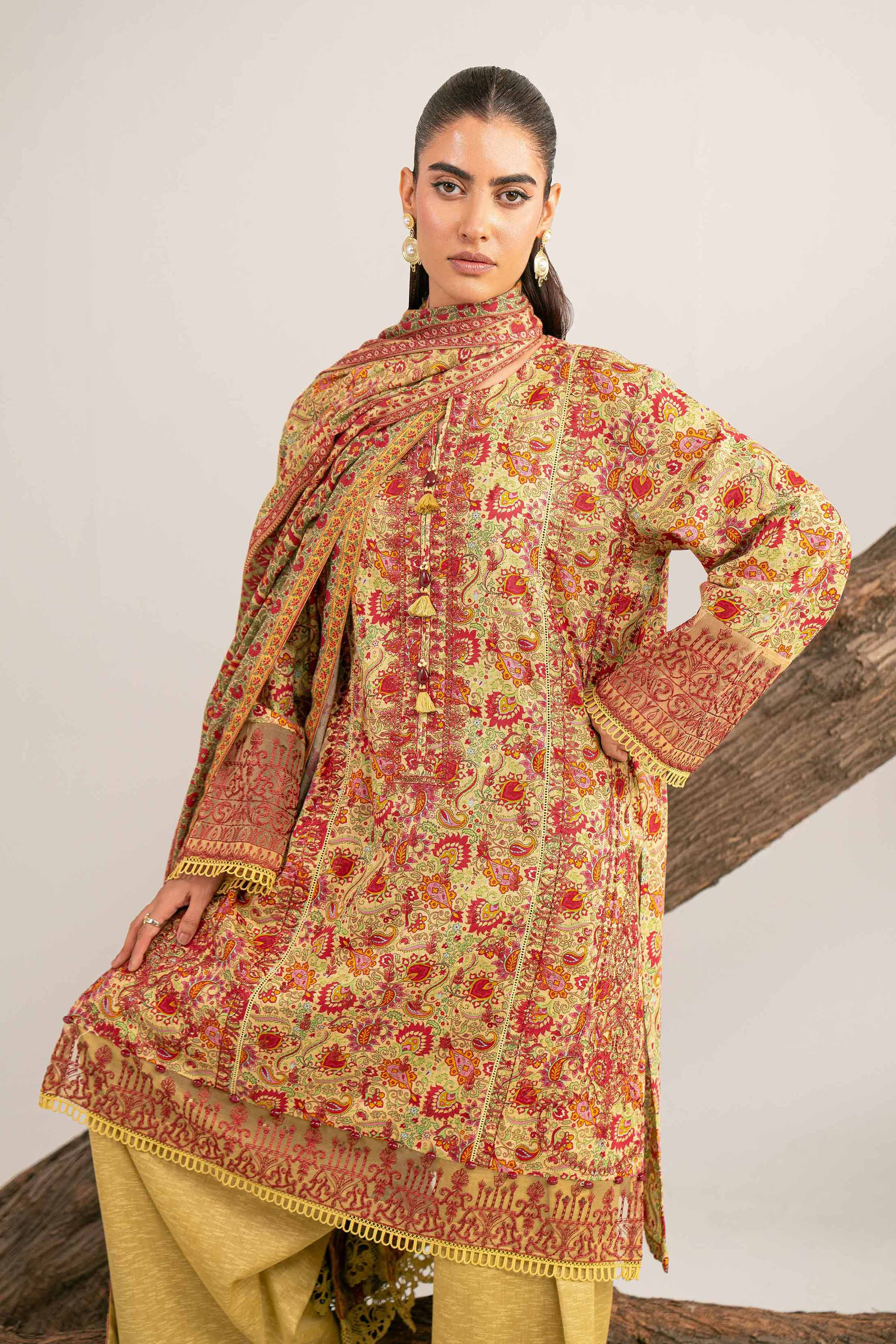 3 Piece - Digital Printed Embroidered Suit - 42502988 for Women - Unstitched Collection | Nishat | Shop Online