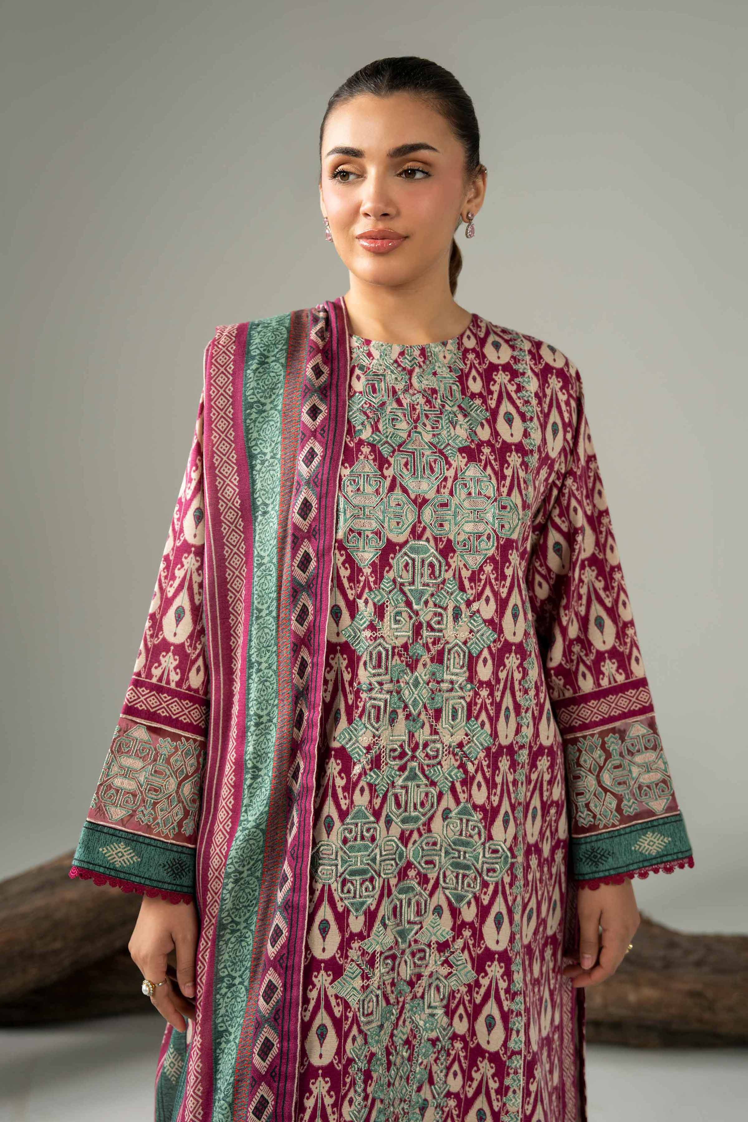 3 Piece - Digital Printed Embroidered Suit - 42502989 for Women - Unstitched Collection | Nishat | Shop Online