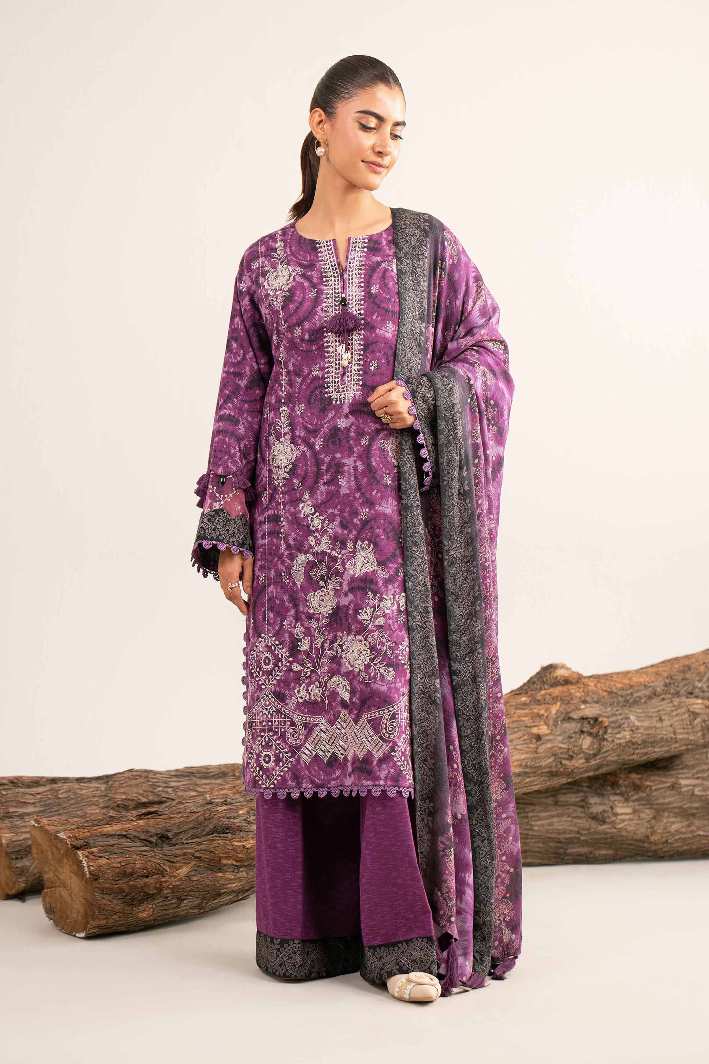 3 Piece - Digital Printed Embroidered Suit - 42502990 for Women - Unstitched Collection | Nishat | Shop Online
