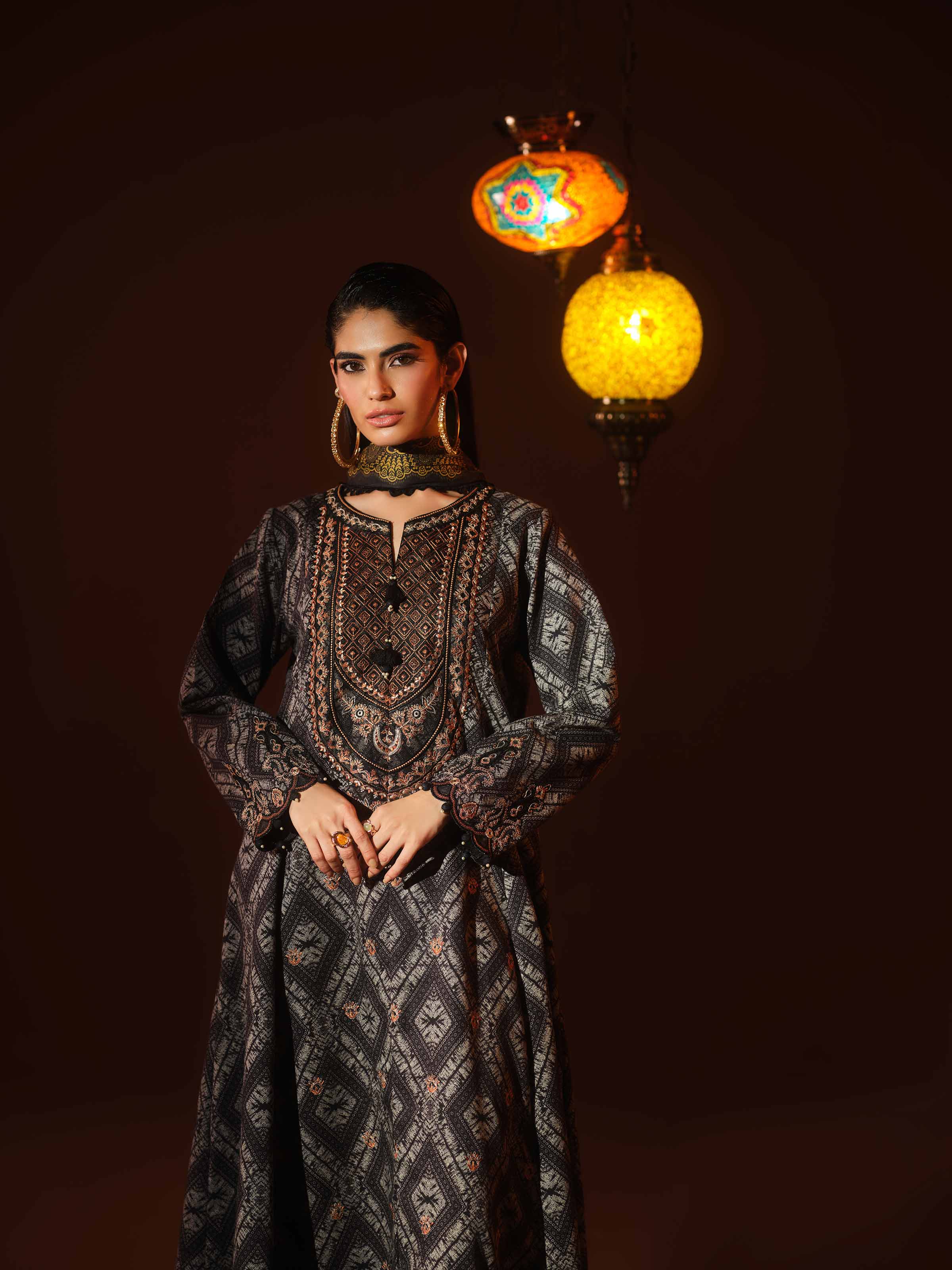 3 Piece - Digital Printed Embroidered Suit - 42502992 for Women - Unstitched Collection | Nishat | Shop Online
