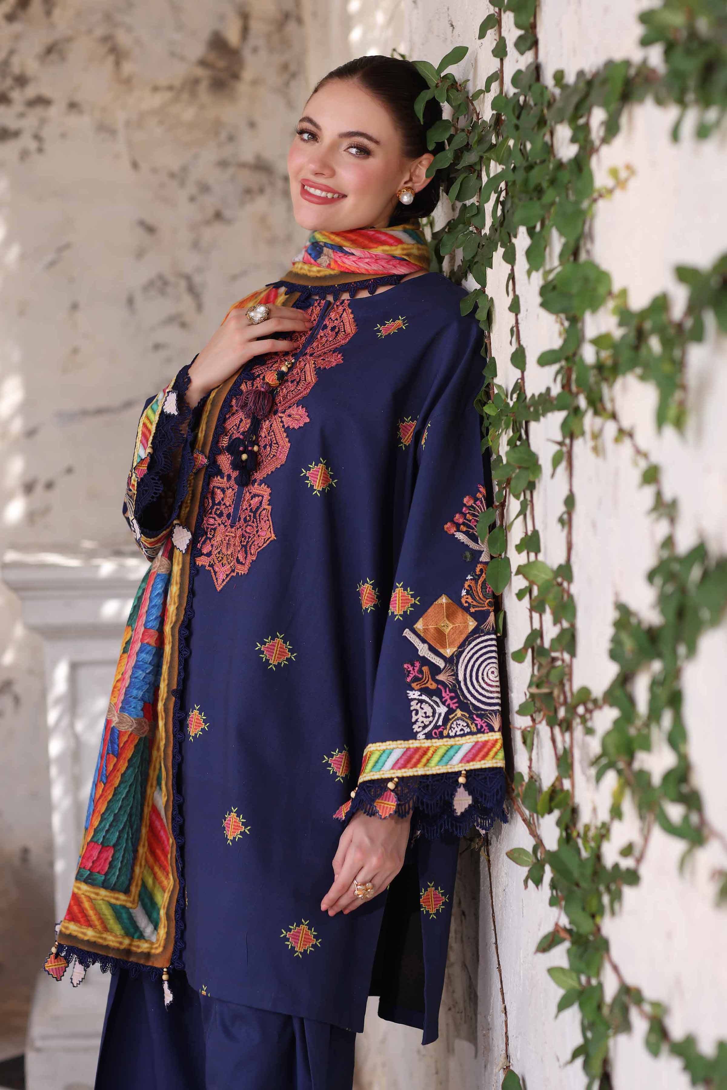 3 Piece - Digital Printed Embroidered Suit - 42503721 for Women - Unstitched Collection | Nishat | Shop Online