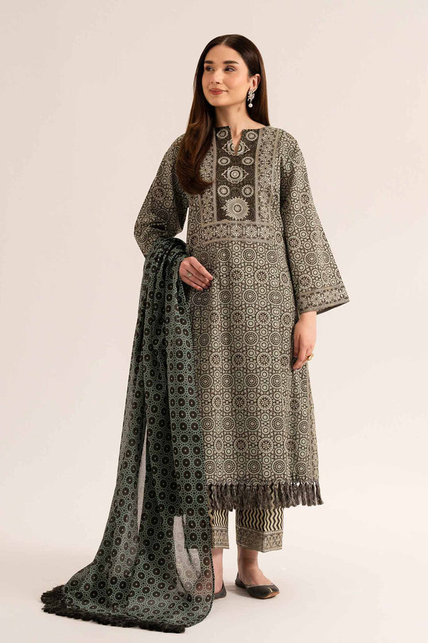 3 Piece - Printed Embroidered Suit - 42519179 for Women - Unstitched Collection | Nishat | Shop Online