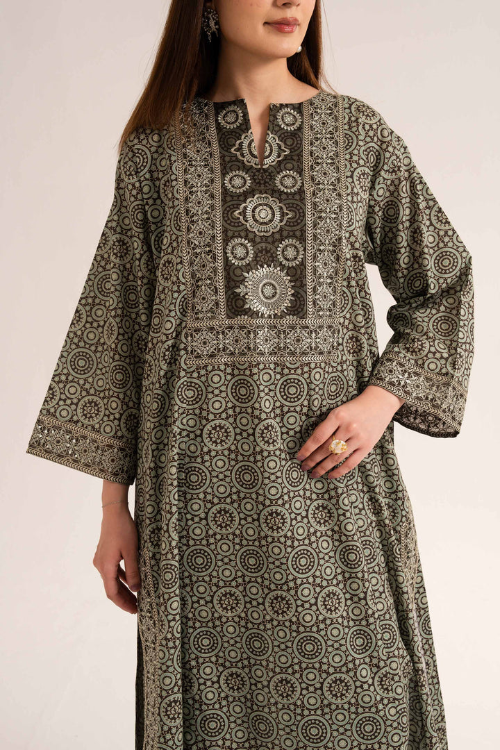 3 Piece - Printed Embroidered Suit - 42519179 for Women - Unstitched Collection | Nishat | Shop Online