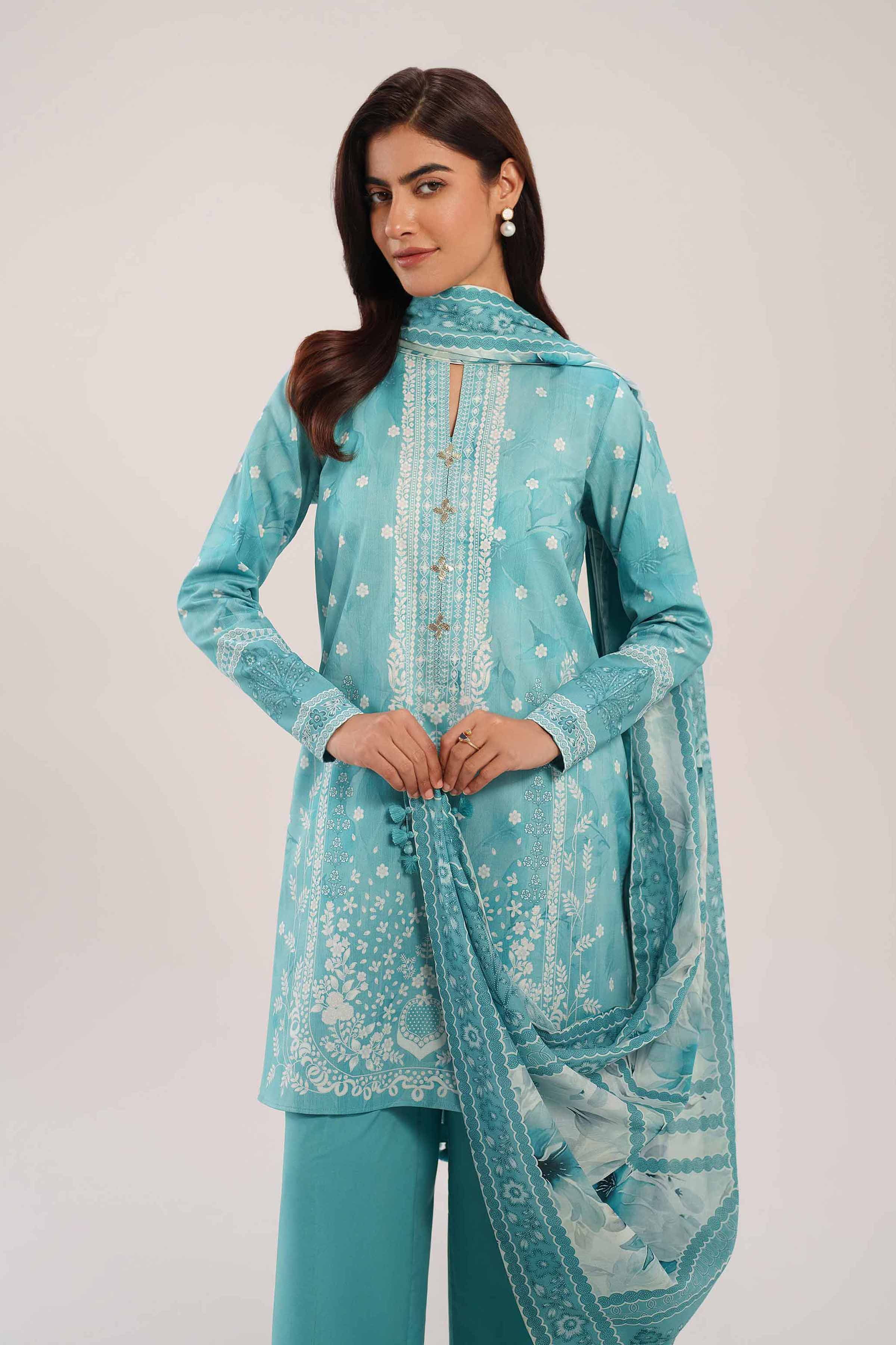 2 Piece - Digital Printed Suit - 42601001 for Women - Unstitched Collection | Nishat | Shop Online